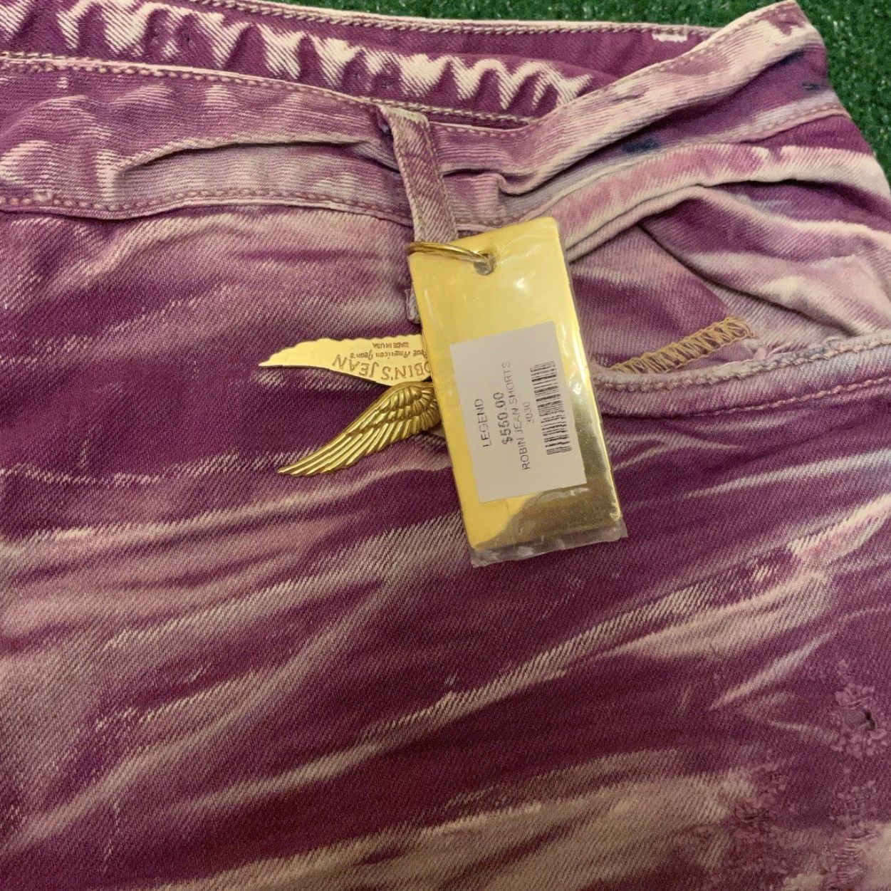 Vintage VINTAGE Robin's Jean Men Purple Distressed Acid Wash Diamond Wing Pockets Shorts Sz 44 (Regular) Size US 44 / EU 60 - 5 Thumbnail