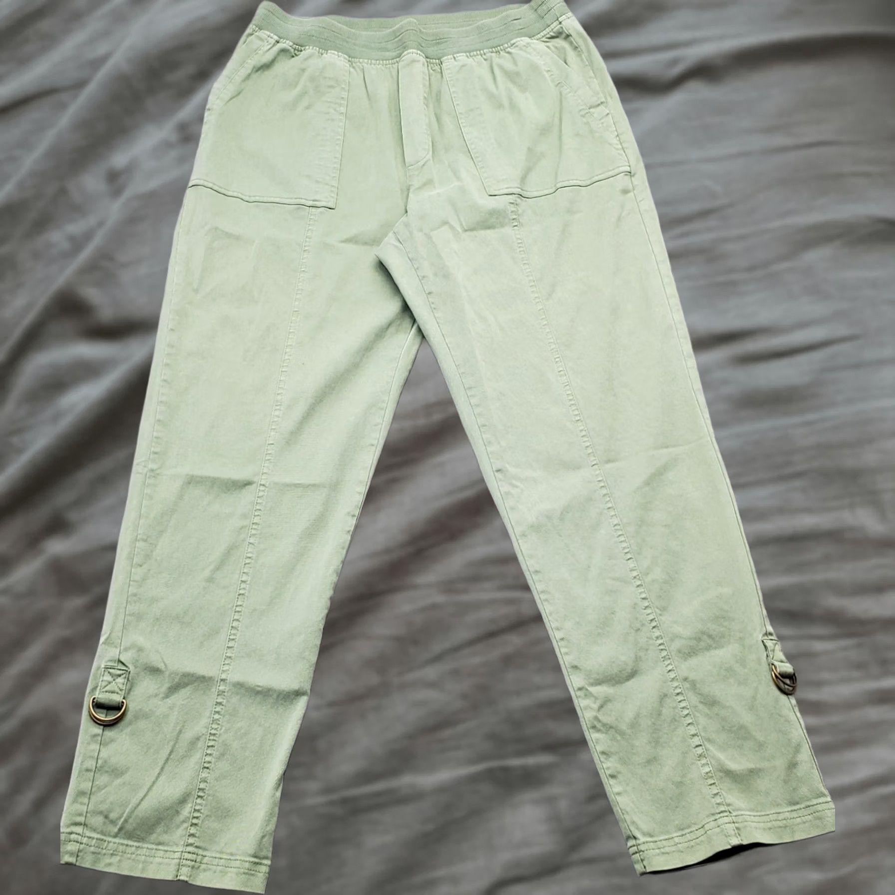 Soft Surroundings Soft Surroundings Pull On Pants Womens M Green Straight Leg Elastic Waist Pockets Shirt? Size 32" / US 10 / IT 46 - 1 Thumbnail