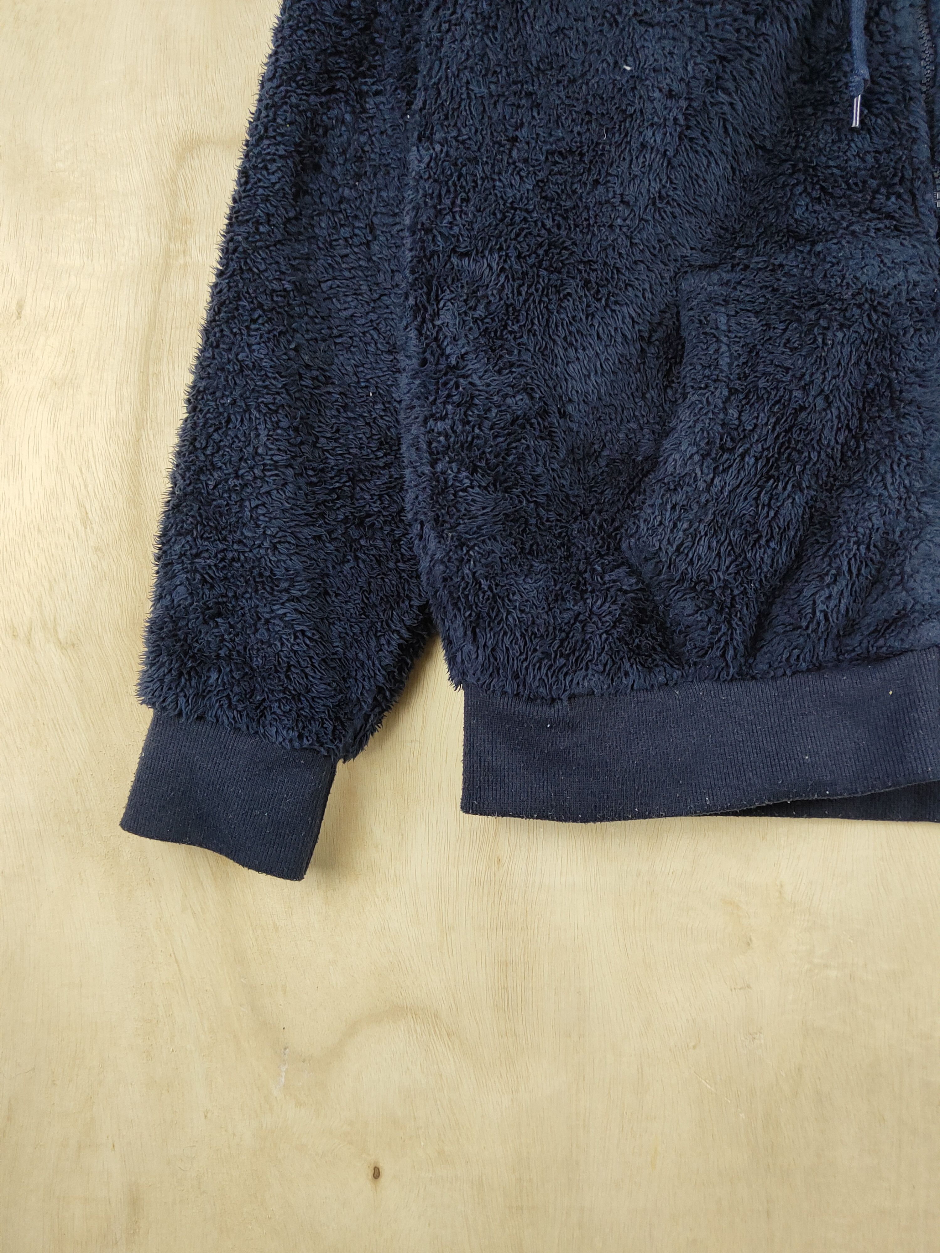 Japanese Brand Lock Heaven Navy Fur fleece Hoodie Sweaters #S2552 Size L / US 10 / IT 46 - 4 Thumbnail