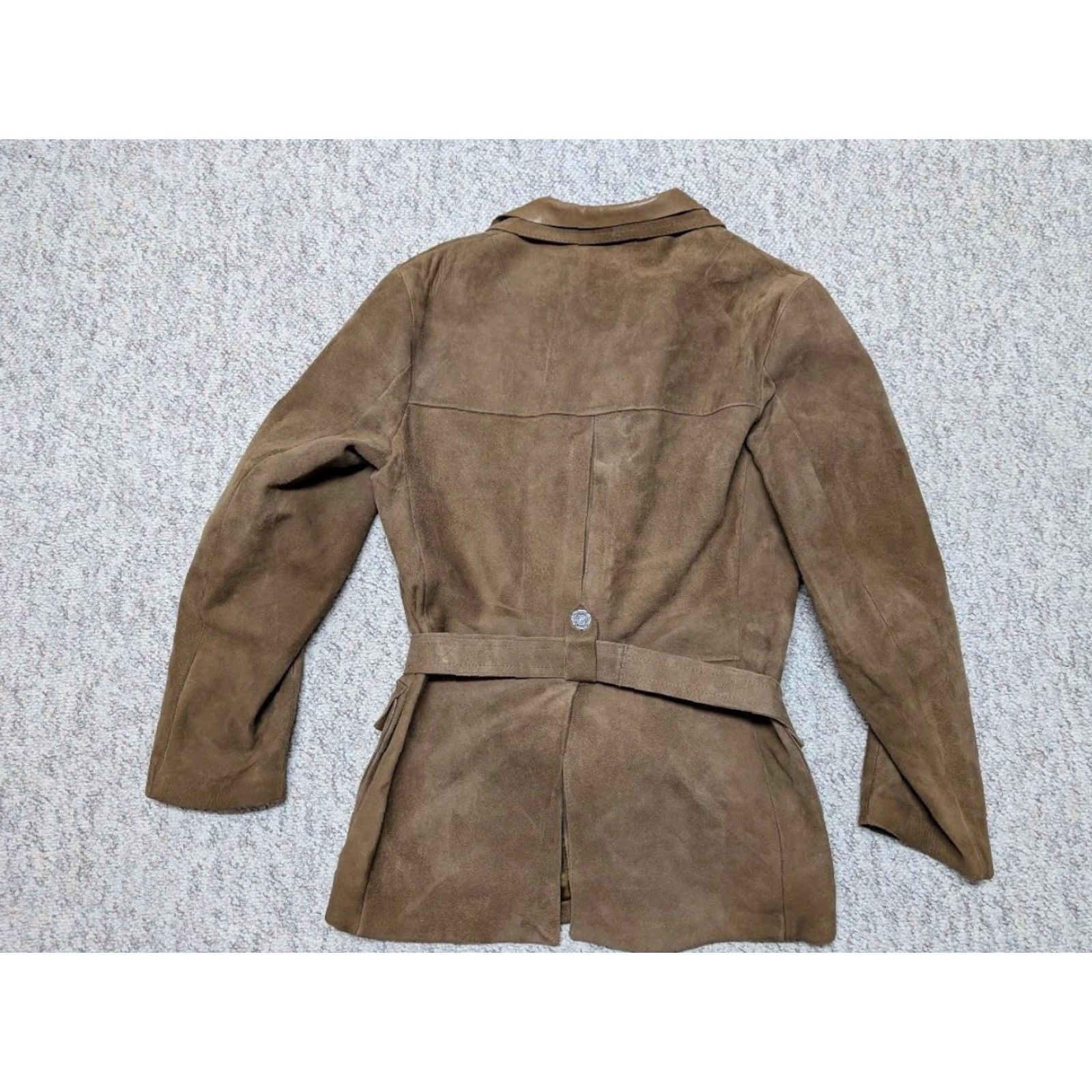 Vintage VINTAGE Aleksanders SUEDE leather BELTED overcoat 40 brown NORFOLK deerskin? SHERLOCK jacket Mens M Brown Suede Coat Size US M / EU 48-50 / 2 - 3 Thumbnail
