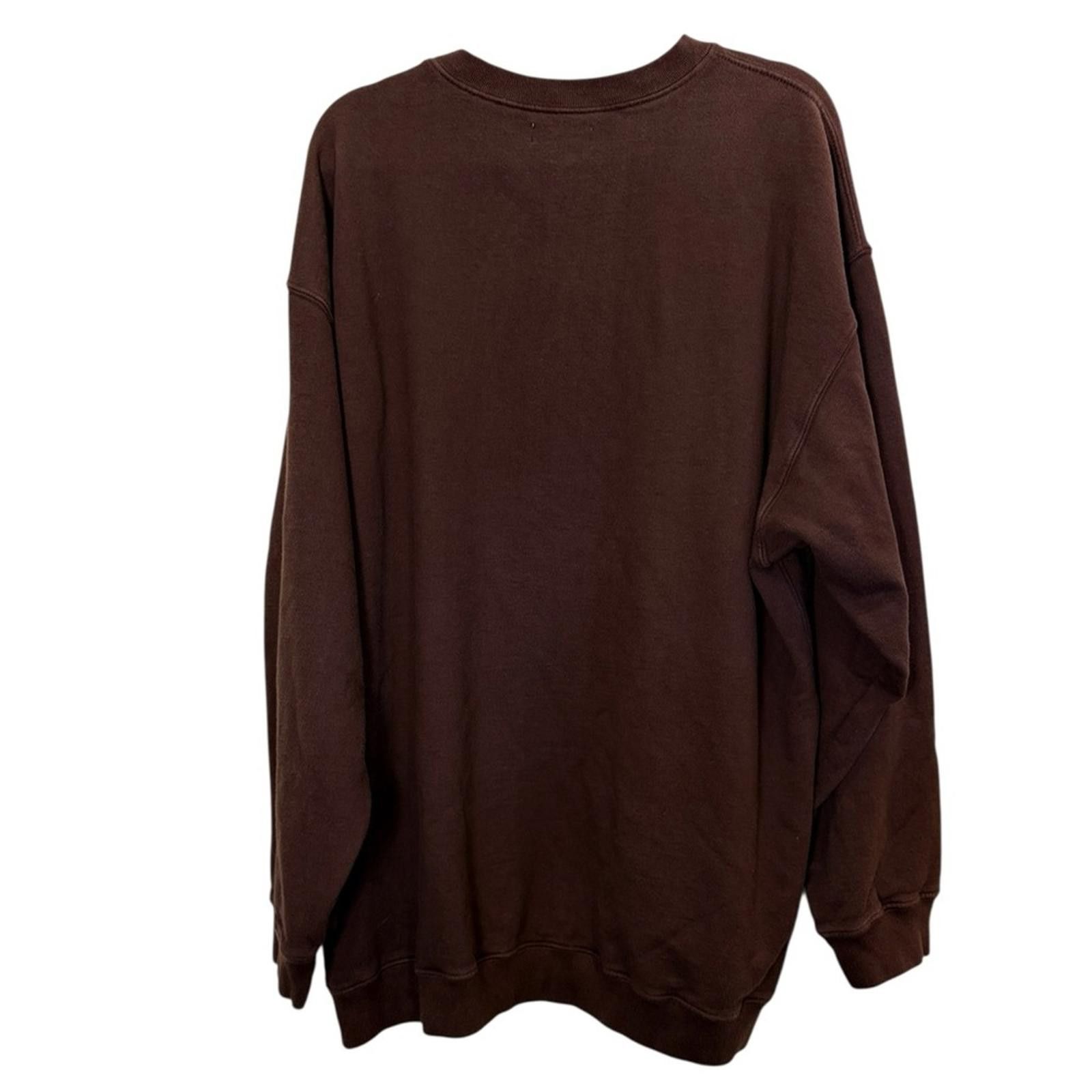 Other Thirty Years Oversized Brown Fleece Sweatshirt Sz M Size M / US 6-8 / IT 42-44 - 4 Thumbnail