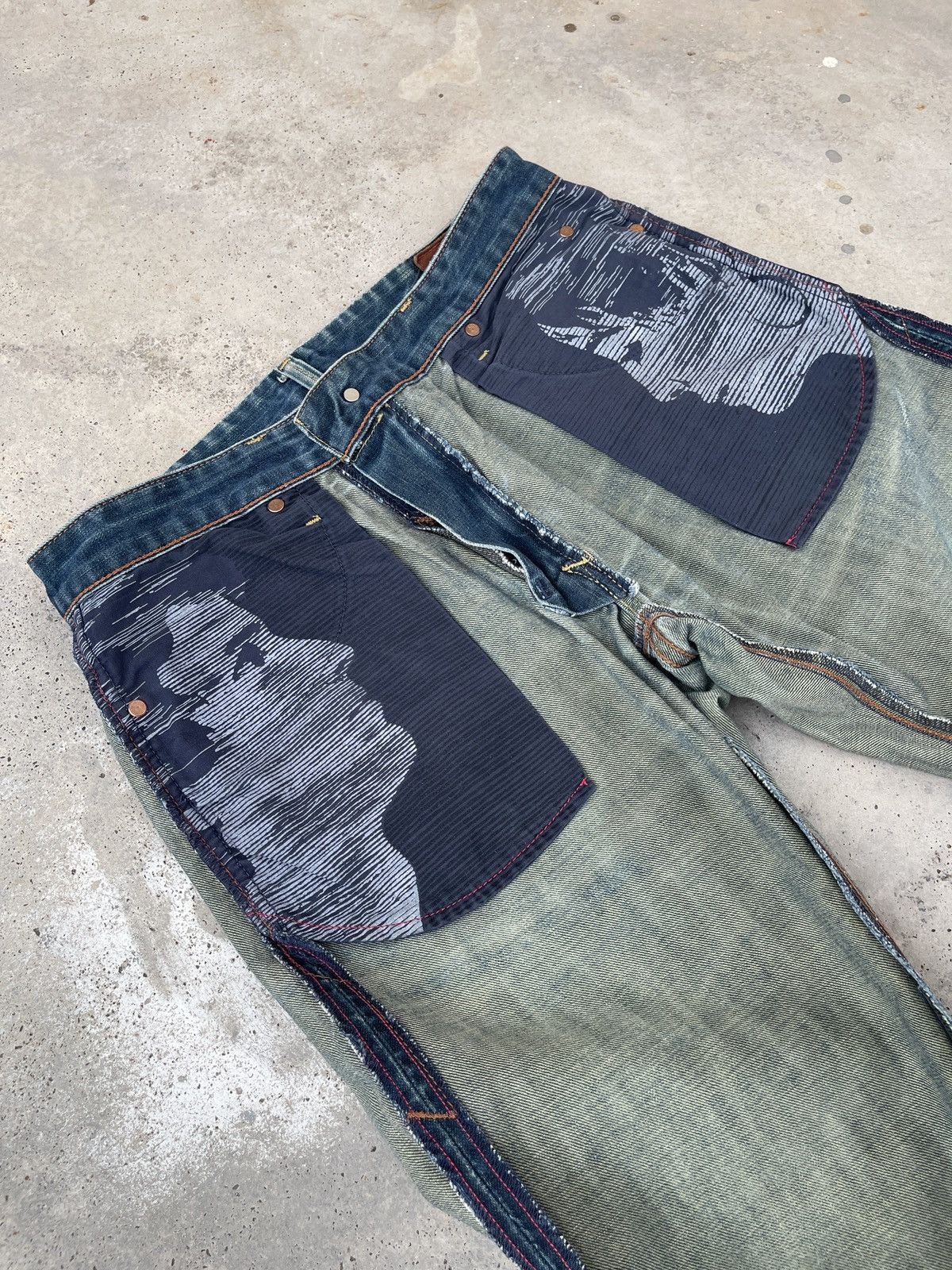 Levi's × Levi's Vintage Clothing × Vintage Levi’s Red Vintage Y2K Faded Blue Denim Jeans Size US 32 / EU 48 - 9 Thumbnail