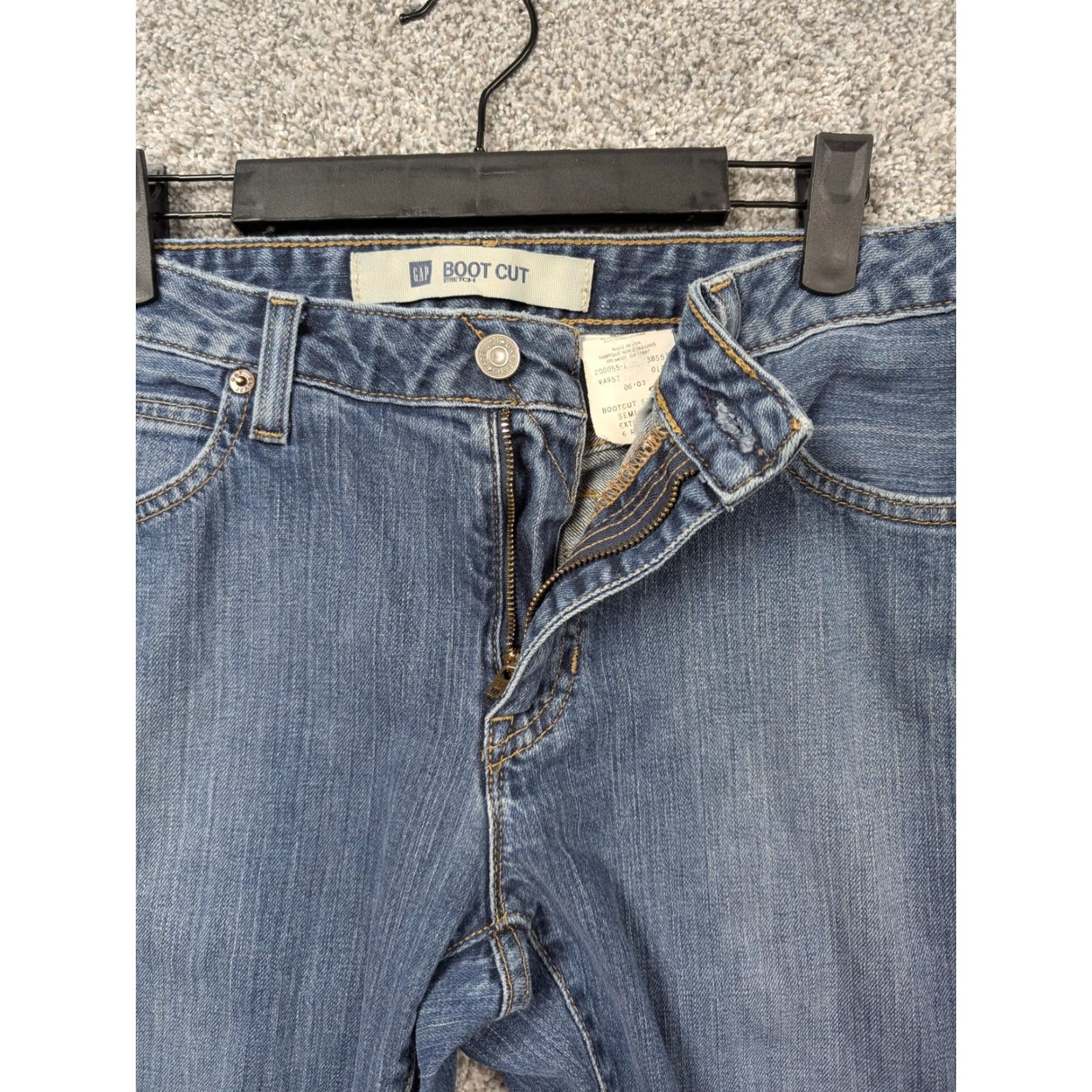 Gap VINTAGE GAP Jeans Bootcut Womens 6 Blue Mid Rise 30in 30.5in Denim Cotton Zip Pocket 1969 Est. 30 in Inseam 30.5in Size 28" / US 6 / IT 42 - 5 Thumbnail