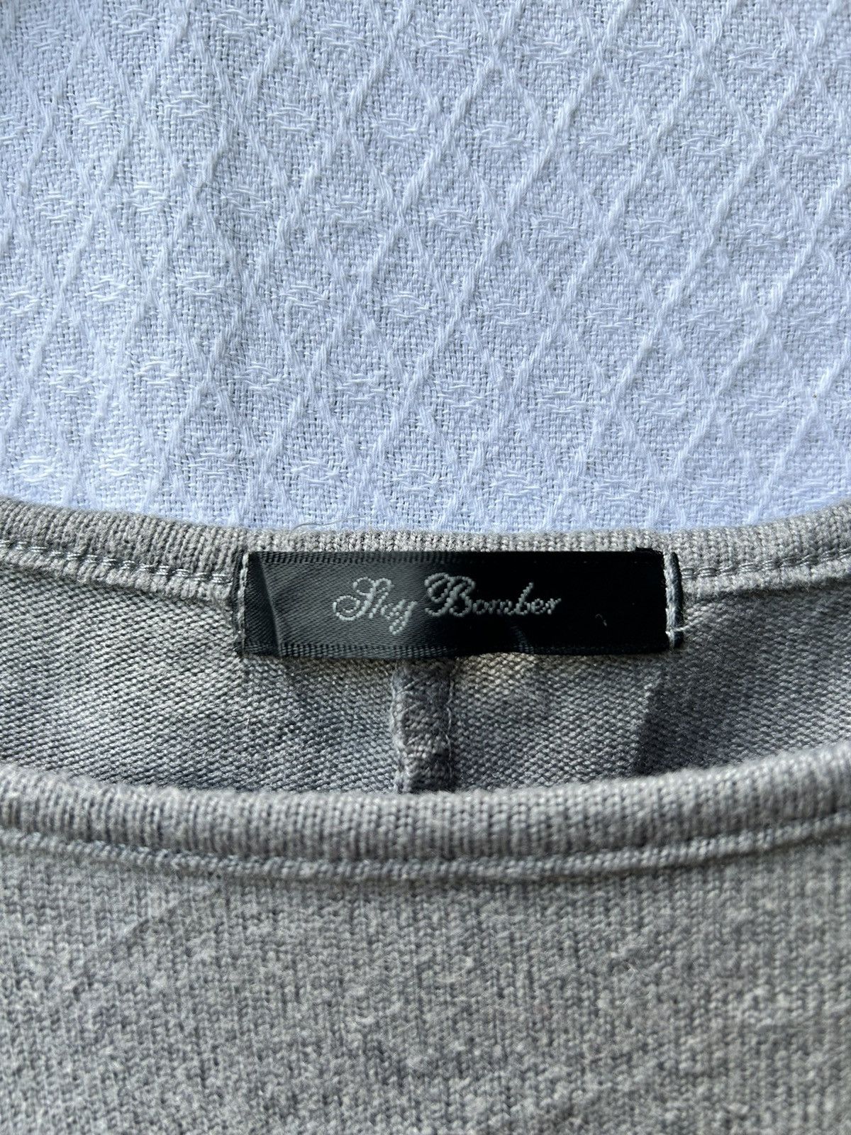 Japanese Brand × Vintage 💸BINDINGOFFERSly bomber japanese knit poem style longsleeve Size US L / EU 52-54 / 3 - 6 Thumbnail