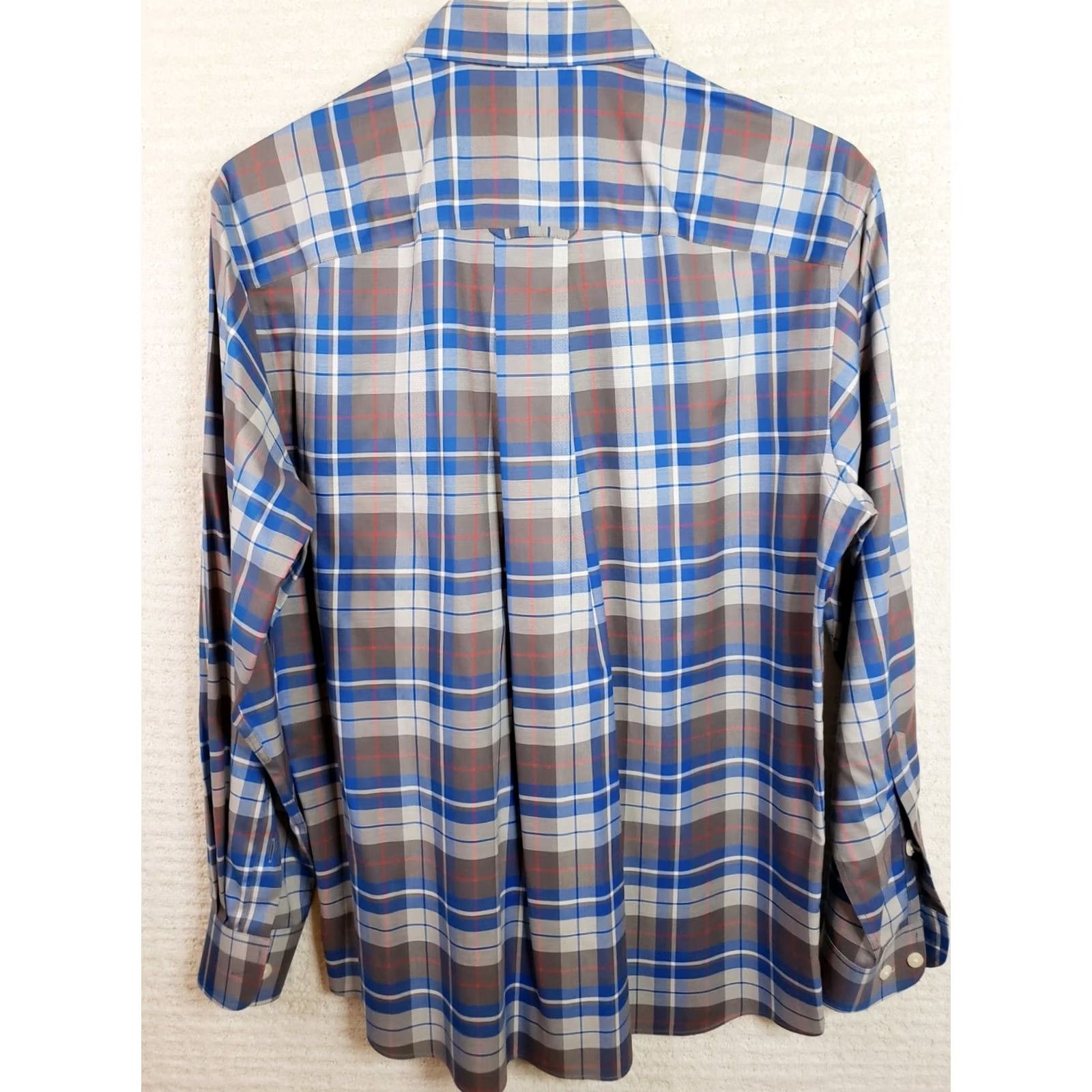 Orvis VINTAGE Orvis Wrinkle Free Button-Down Shirt Mens M Blue Gray Plaid Long Sleeve Classic Size US M / EU 48-50 / 2 - 7 Thumbnail