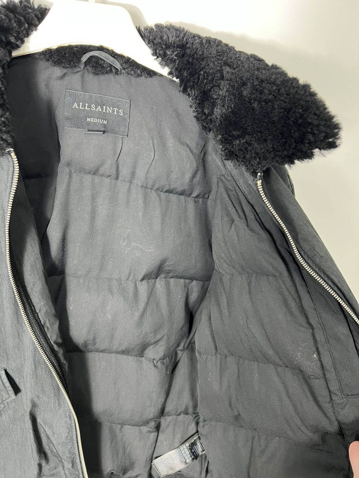 Allsaints Vintage streetwear designer Allsaints Faux Fur Bomber Jacket Size US M / EU 48-50 / 2 - 8 Thumbnail