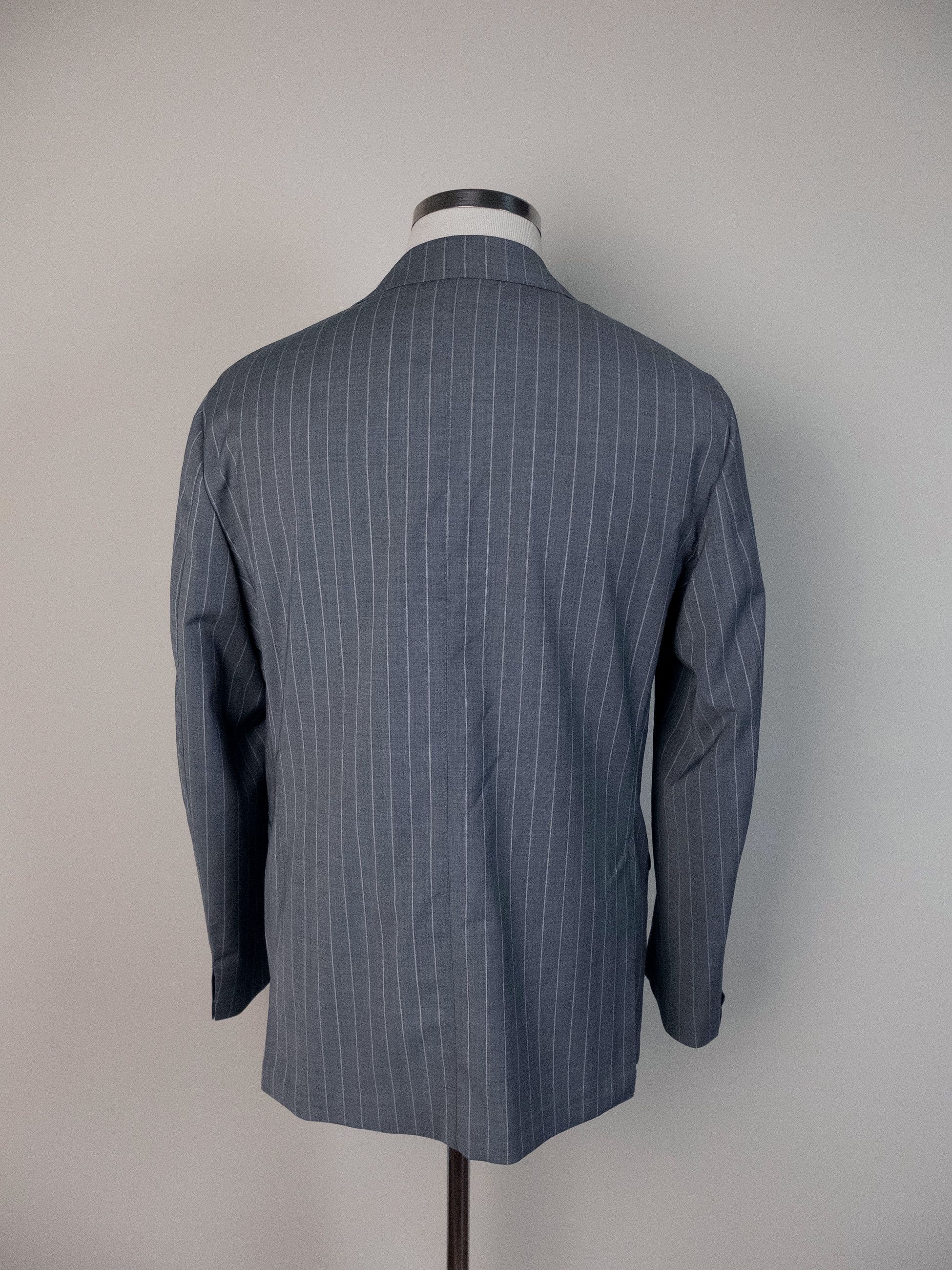 SARTORIO SARTORIO Napoli by Kiton gray striped wool suit 42R Size 42R - 2 Thumbnail