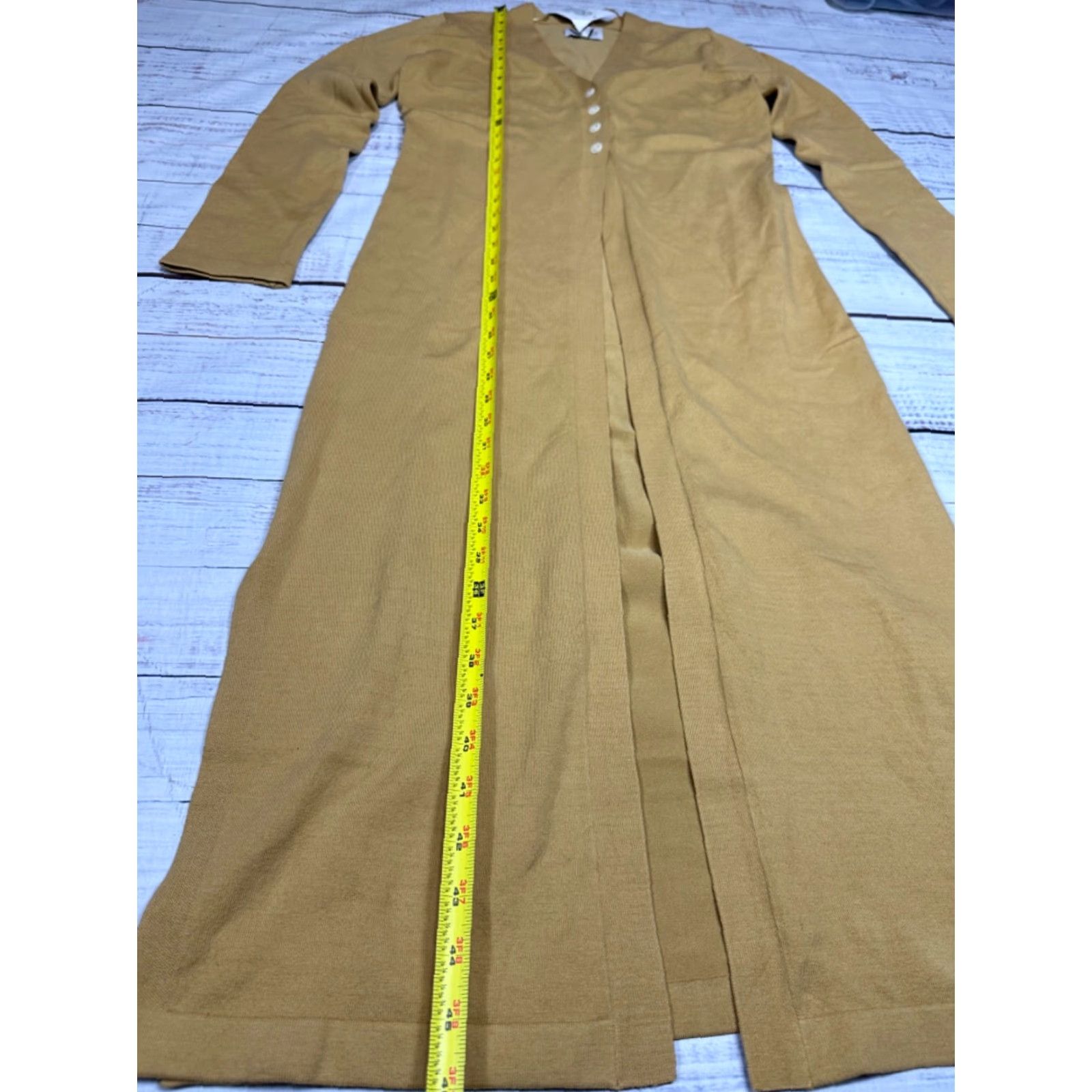 Vintage Lita by Ciara Cardigan Sweater Sz L Brown Women Long Duster 4 Button New Size L / US 10 / IT 46 - 2 Thumbnail