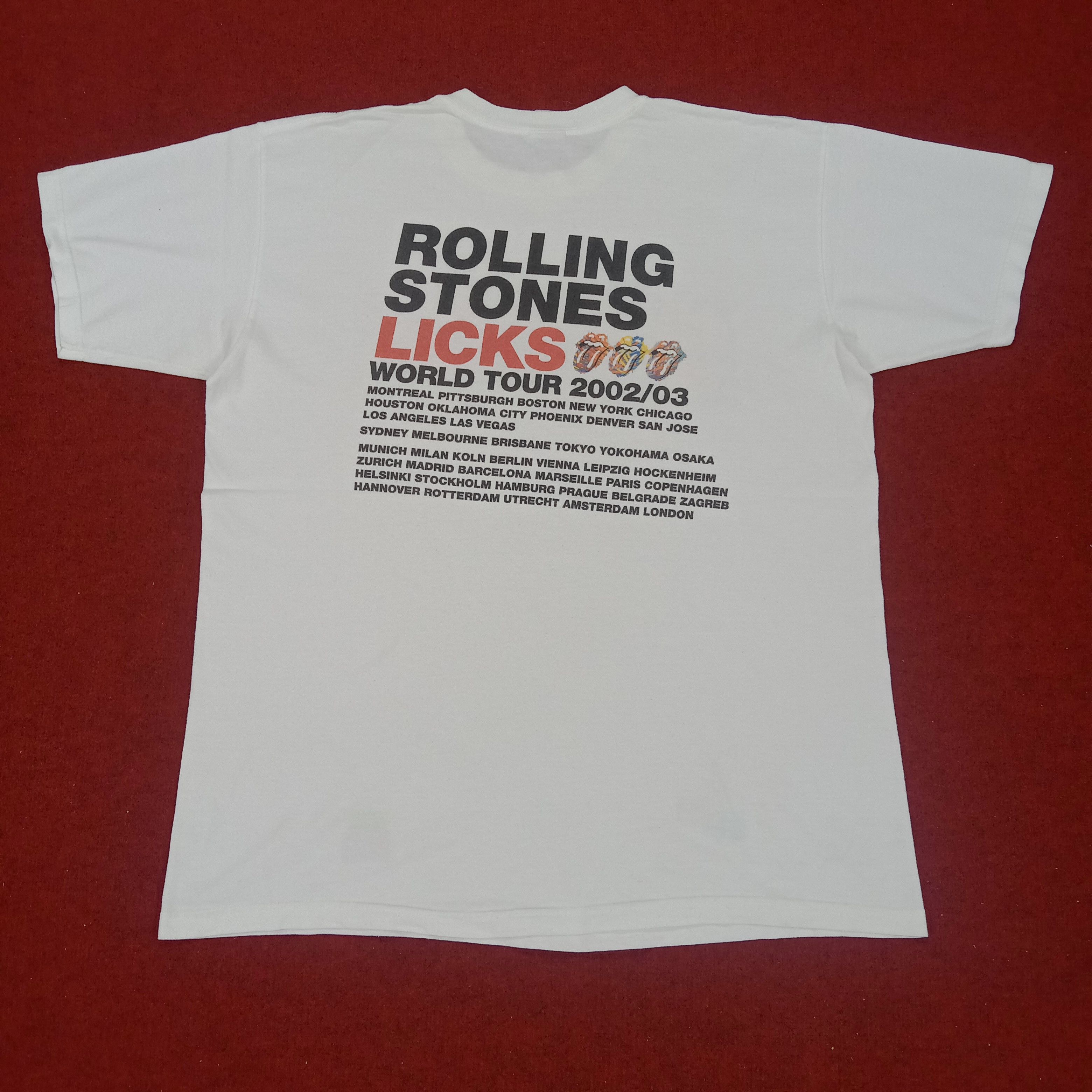 Band Tees × Vintage Rolling Stone Rock Band Vintage Tshirt World Tour Size US XL / EU 56 / 4 - 6 Thumbnail