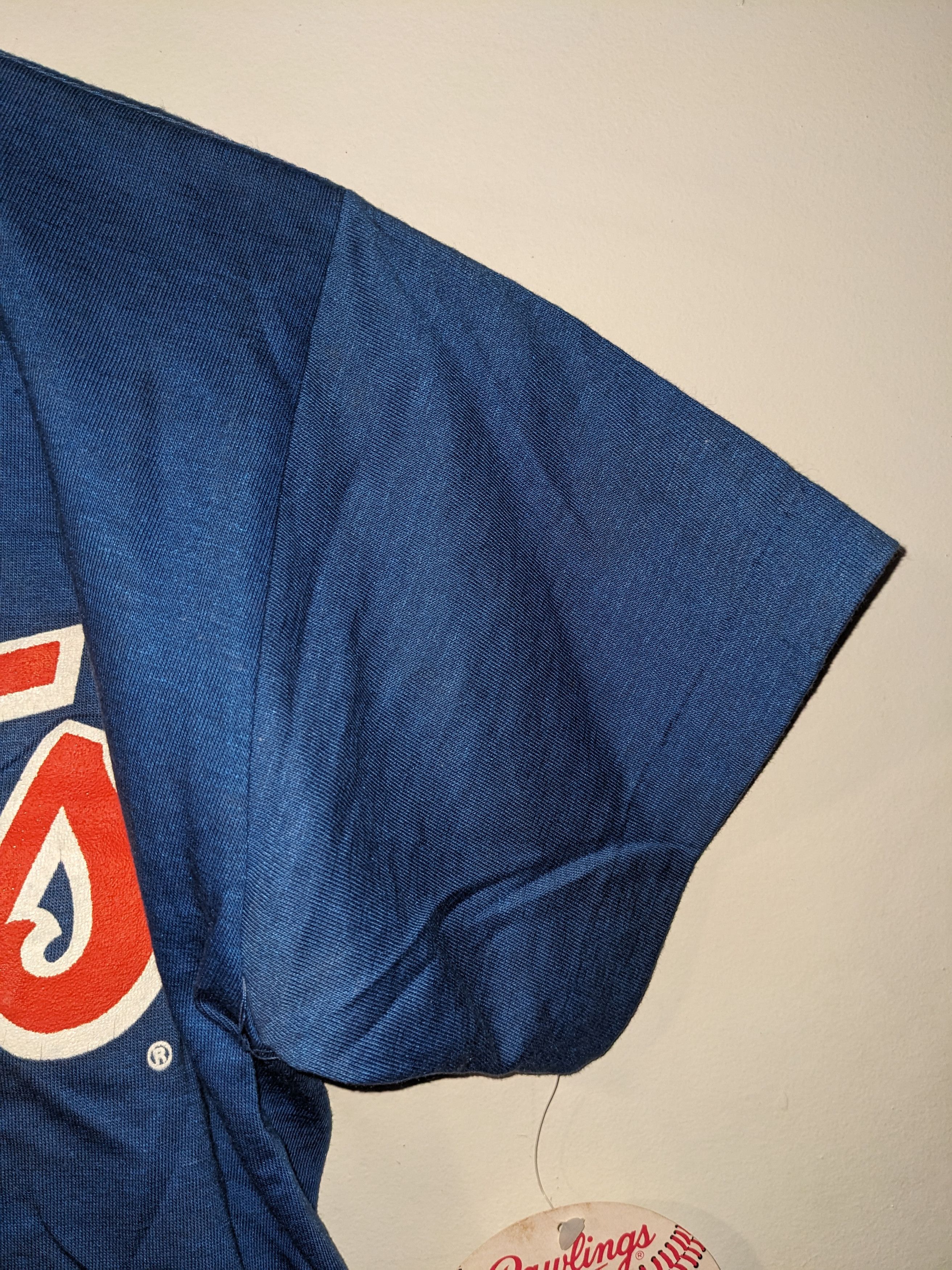 MLB × Vintage Vintage 80s New York Mets Rawlings Blue YOUTH Large T-Shirt Size US L / EU 52-54 / 3 - 7 Thumbnail