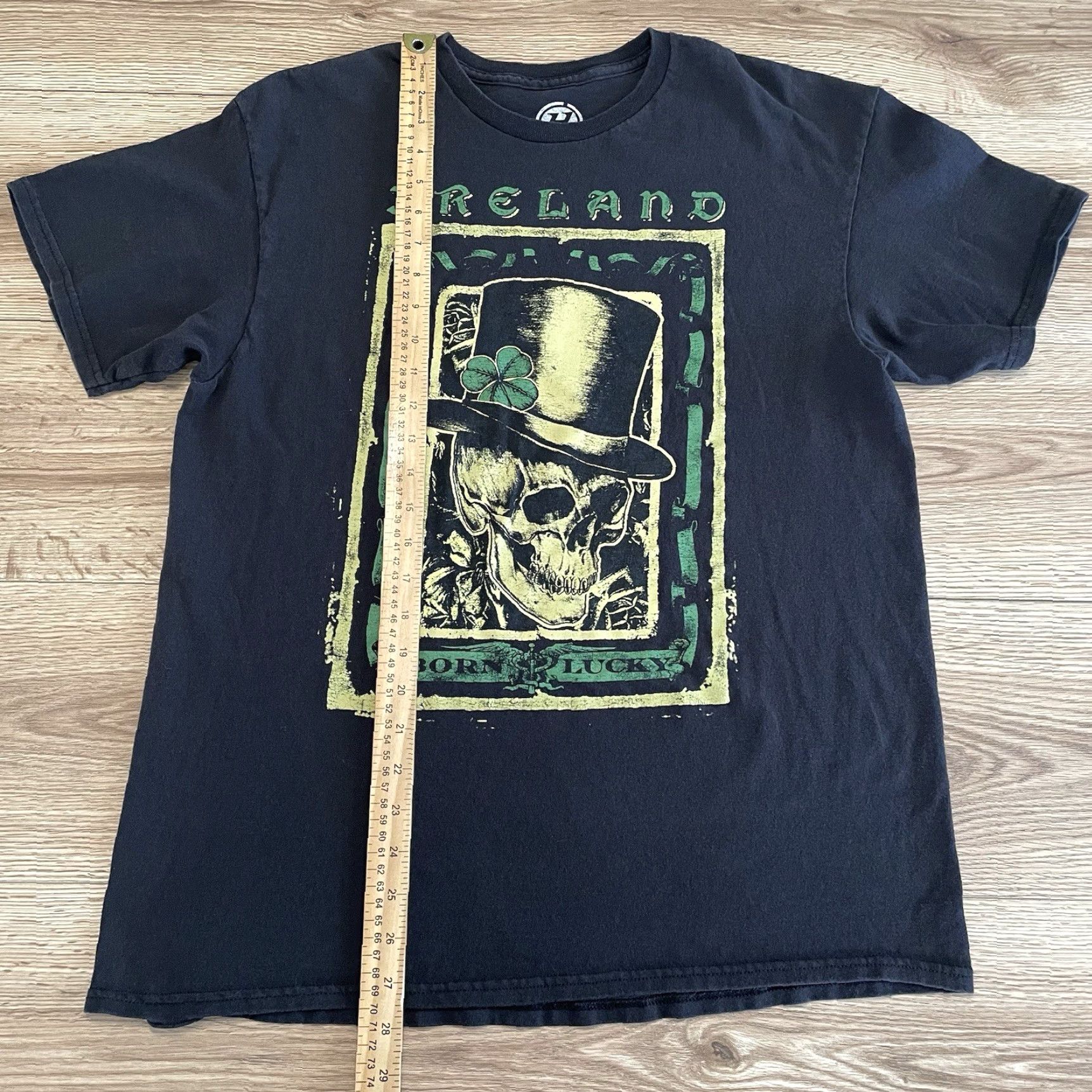 Hurley VINTAGE Hurley Skull T-Shirt Adult Large Black Born Lucky Mens Size US L / EU 52-54 / 3 - 3 Thumbnail