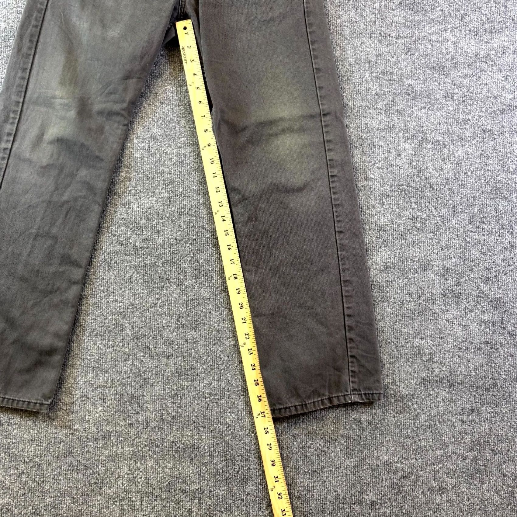 Levi's Levi’s 505 Jeans Mens 32x30 Charcoal Denim Regular Fit Straight Rugged Workwear Jeans Size US 32 / EU 48 - 4 Thumbnail