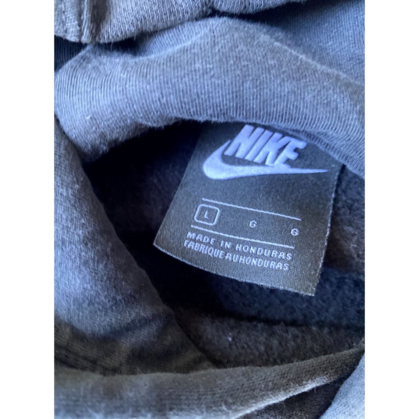 Nike VINTAGE Nike Swoosh Embroidered Logo Hoodie Sweatshirt Large Essential Black White Size US L / EU 52-54 / 3 - 2 Thumbnail