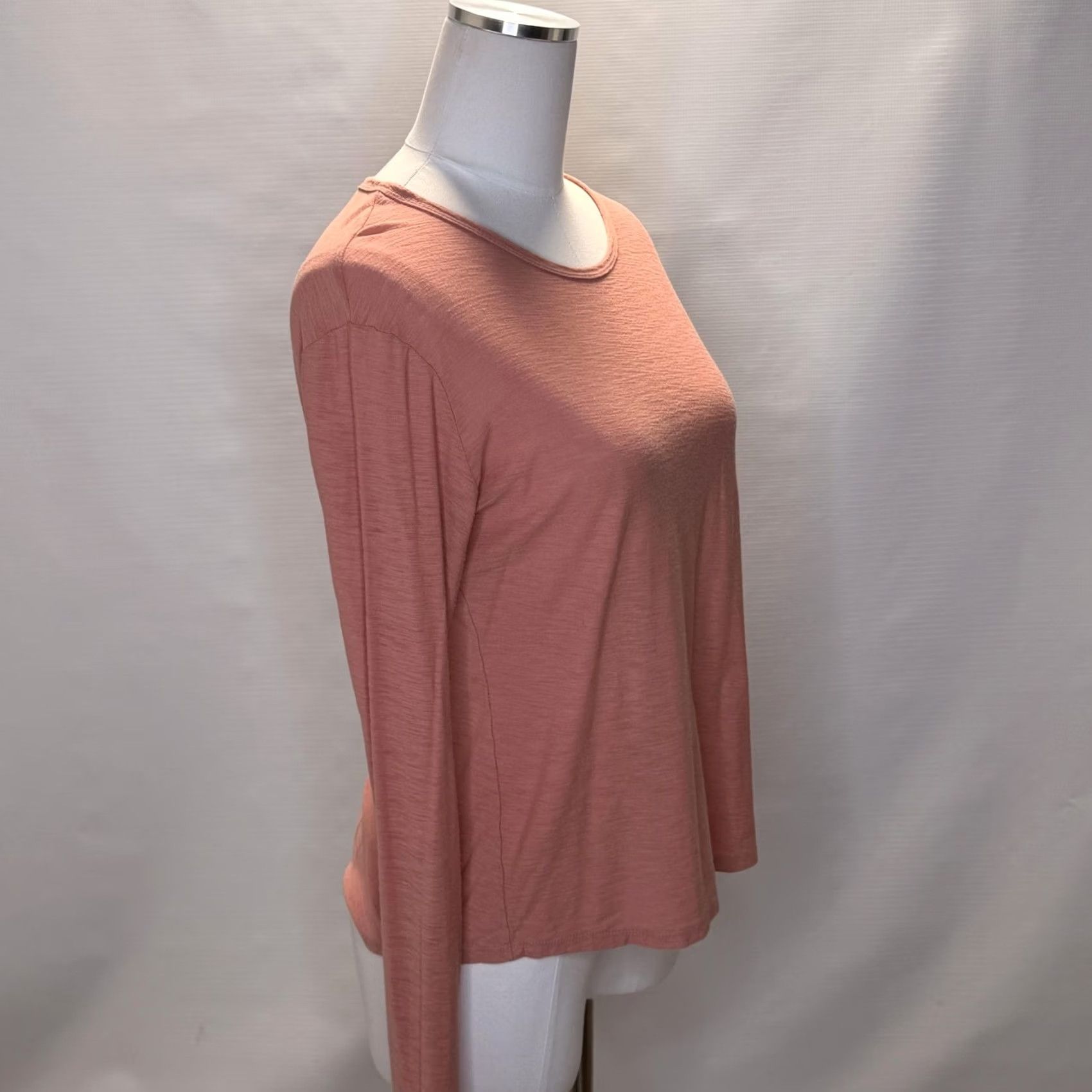 James Perse James Perse Shirt Womens 1 Pink Long Sleeve Scoop Neck Cotton Modal Top Size XS / US 0-2 / IT 36-38 - 2 Thumbnail