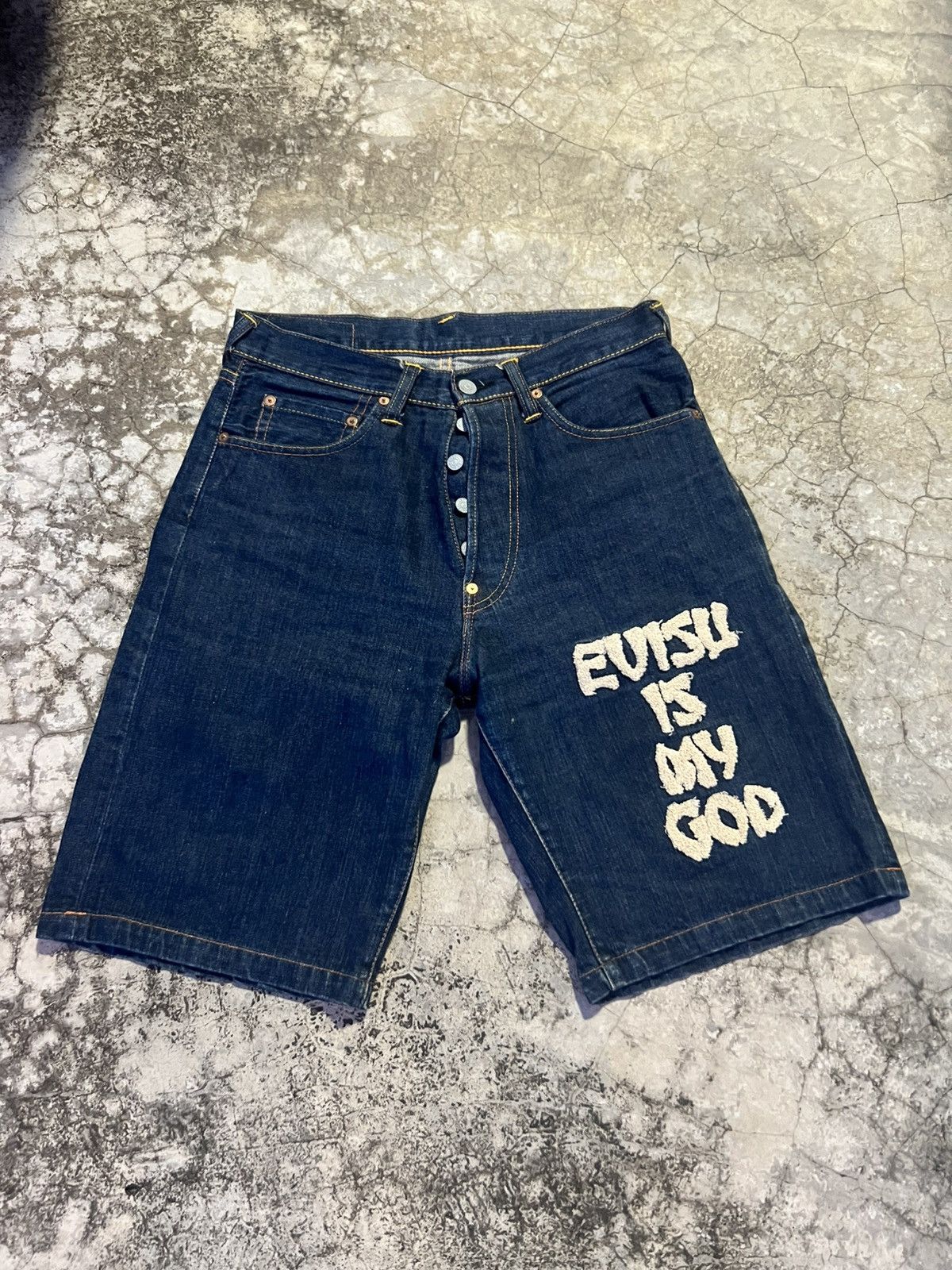 Evisu Evisu Is My God Short Denim 30 Size Size US 30 / EU 46 - 1 Thumbnail