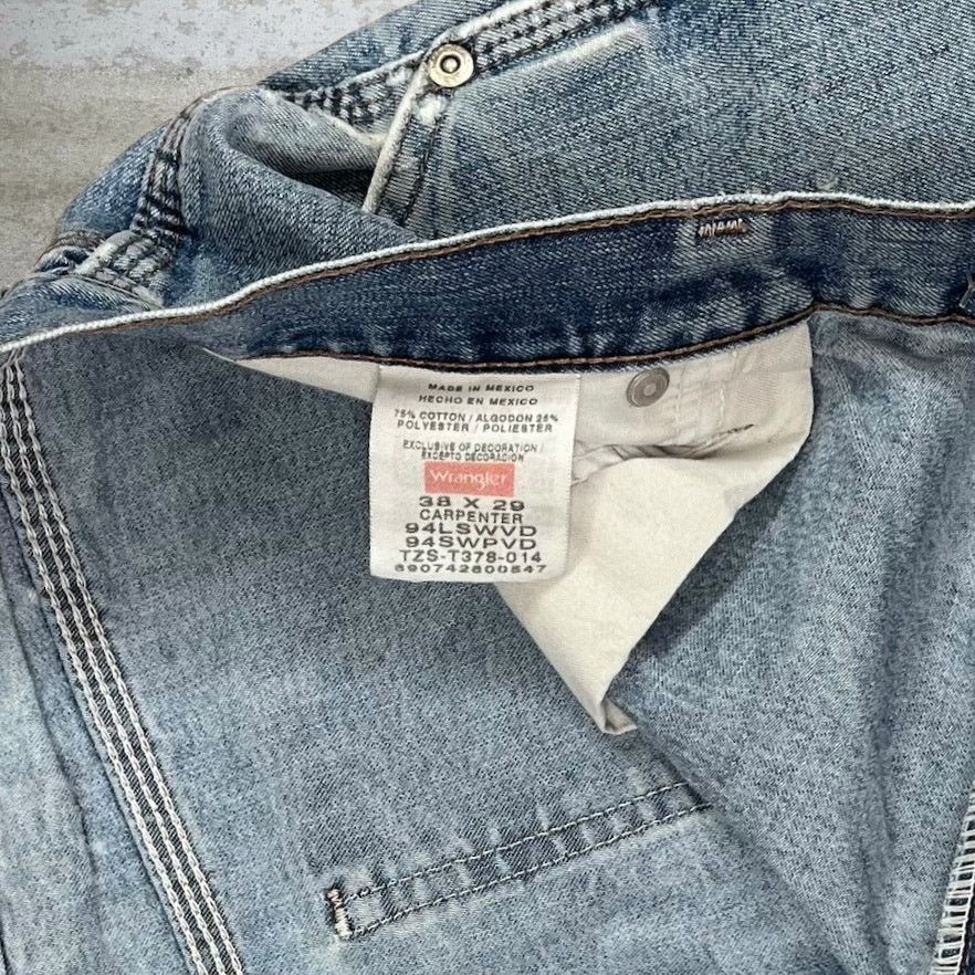Wrangler Vintage Y2K Wrangler Carpenter Jeans 38x29 Baggy Light Wash Size US 38 / EU 54 - 4 Thumbnail