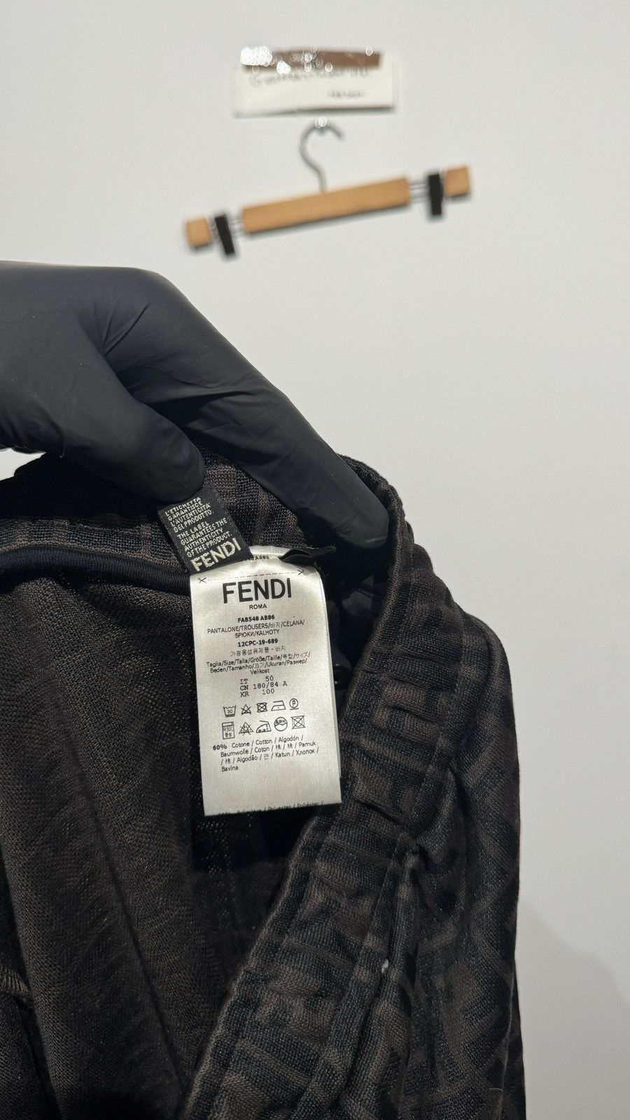 Fendi Fendi Vintage Black Zucca Monogram Track Pants - Size 50 Size US 34 / EU 50 - 6 Thumbnail