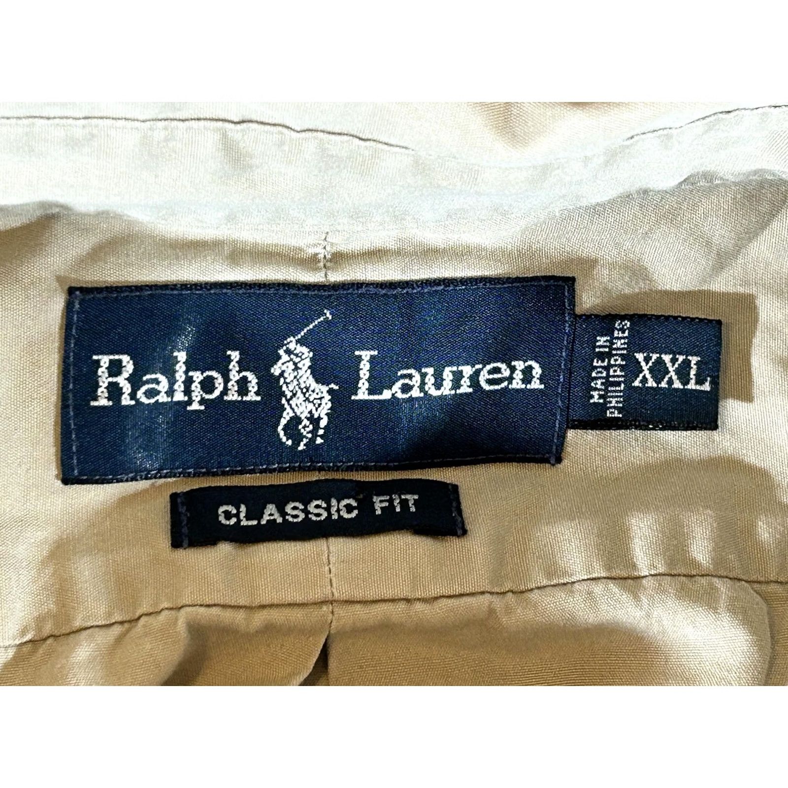 Ralph Lauren Ralph Lauren Shirt Men 2XL Beige Short Sleeve Button Classic Fit XXL Polo Casual Size US XXL / EU 58 / 5 - 7 Thumbnail