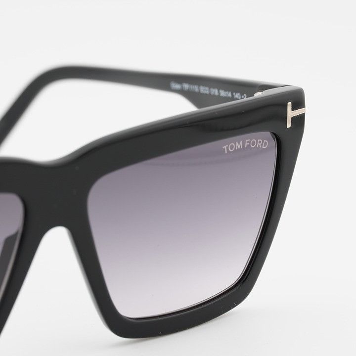 Tom Ford Tom Ford FT1110 01B Eden Sunglasses Shiny Black Geometric Size ONE SIZE - 6 Thumbnail