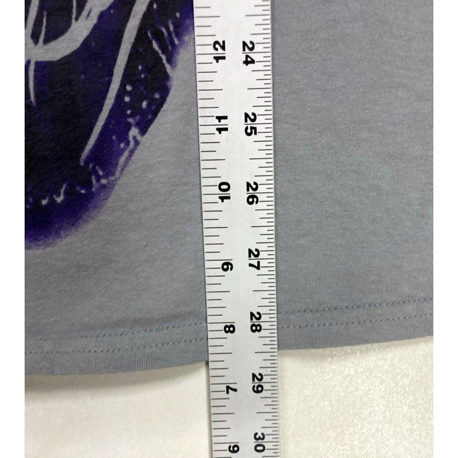 Gildan VINTAGE Skull Vampire Graphic T-shirt Men Large Gray Logo Purple Big Print Short Sleeve Size US L / EU 52-54 / 3 - 8 Thumbnail