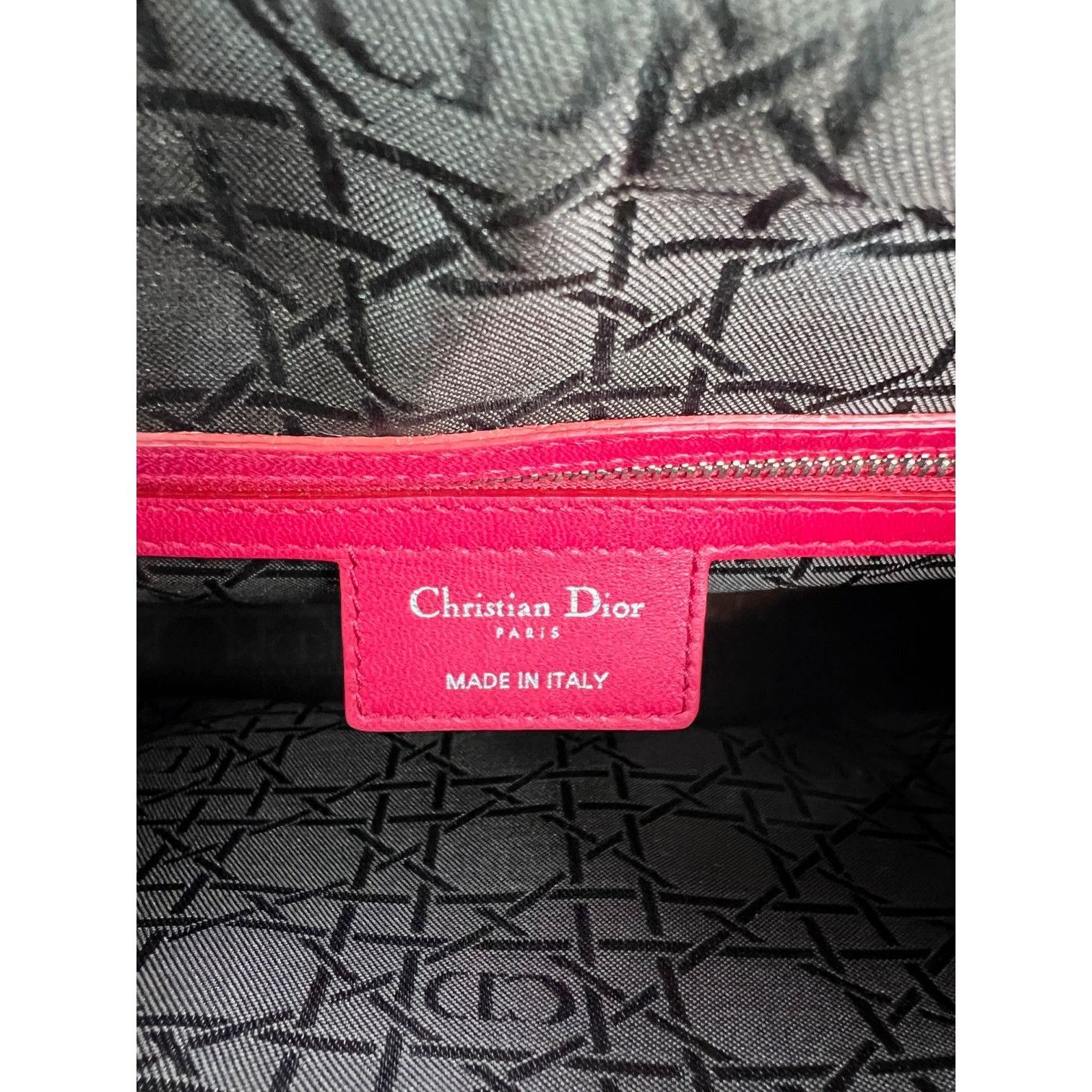 Dior Christian Dior Lambskin Cannage Large Red Lady Dior Shoulder Size ONE SIZE - 8 Thumbnail