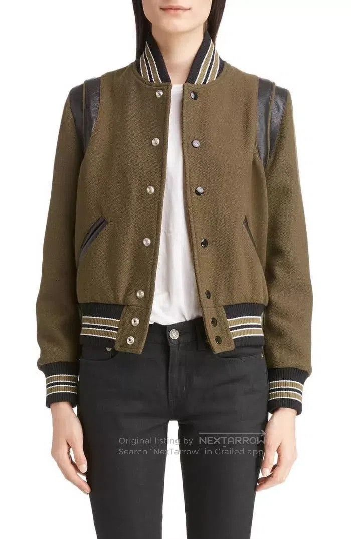 Saint Laurent Paris Saint Laurent Paris Brown Baseball Jacket i Size XS / US 0-2 / IT 36-38 - 8 Thumbnail
