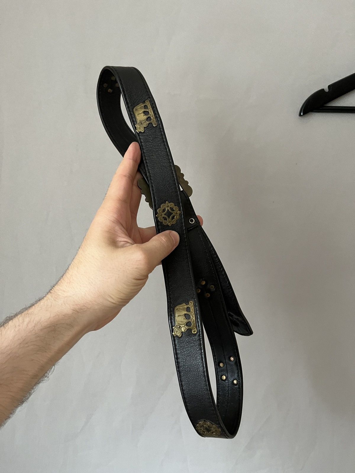 Vintage Vintage Avant Garde Tyrol Cows Ethno Leather Belt Size ONE SIZE - 11 Thumbnail