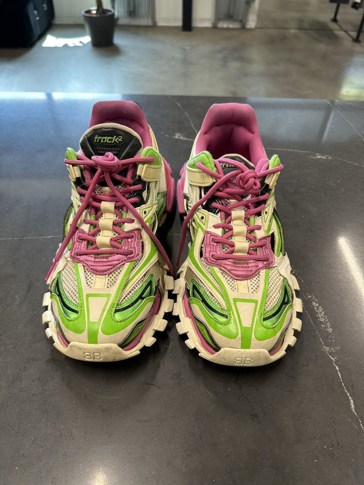 Balenciaga Balenciaga track 2.0 pink green Size US 10 / EU 43 - 2 Thumbnail