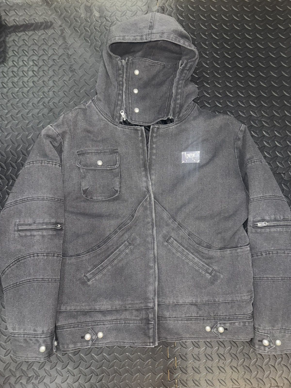 Revenge REVENGE MASK HEAVY CANVAS QUILTED ZIP JACKET Size US XL / EU 56 / 4 - 4 Thumbnail