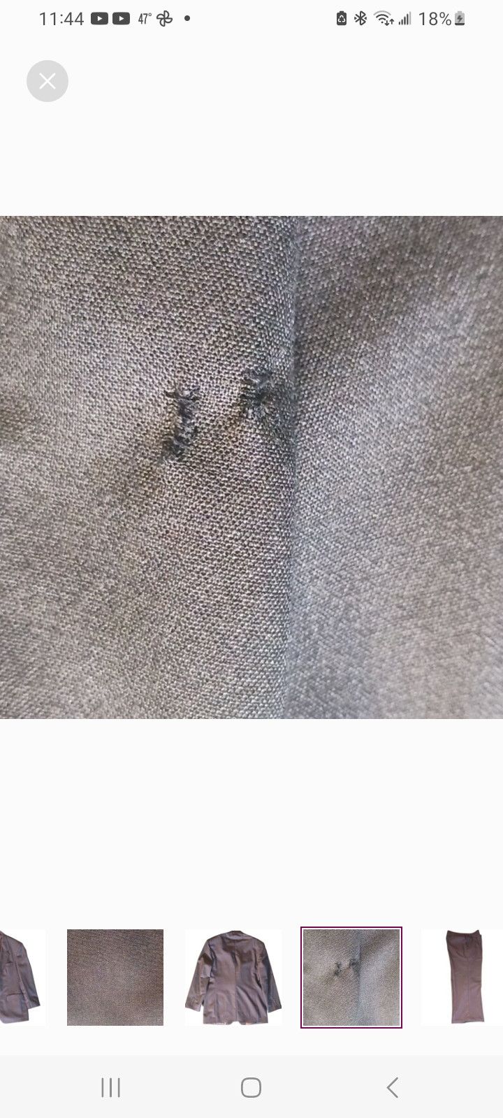 Bill Blass Vintage BILL BLASS SUIT-Grey Tailored via BELK Size 42R - 7 Thumbnail