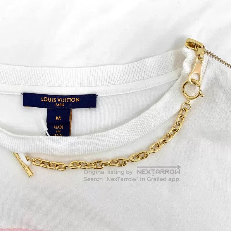 Louis Vuitton Louis Vuitton 22 white chain graphic printed cotton crew n Size US M / EU 48-50 / 2 - 5 Thumbnail