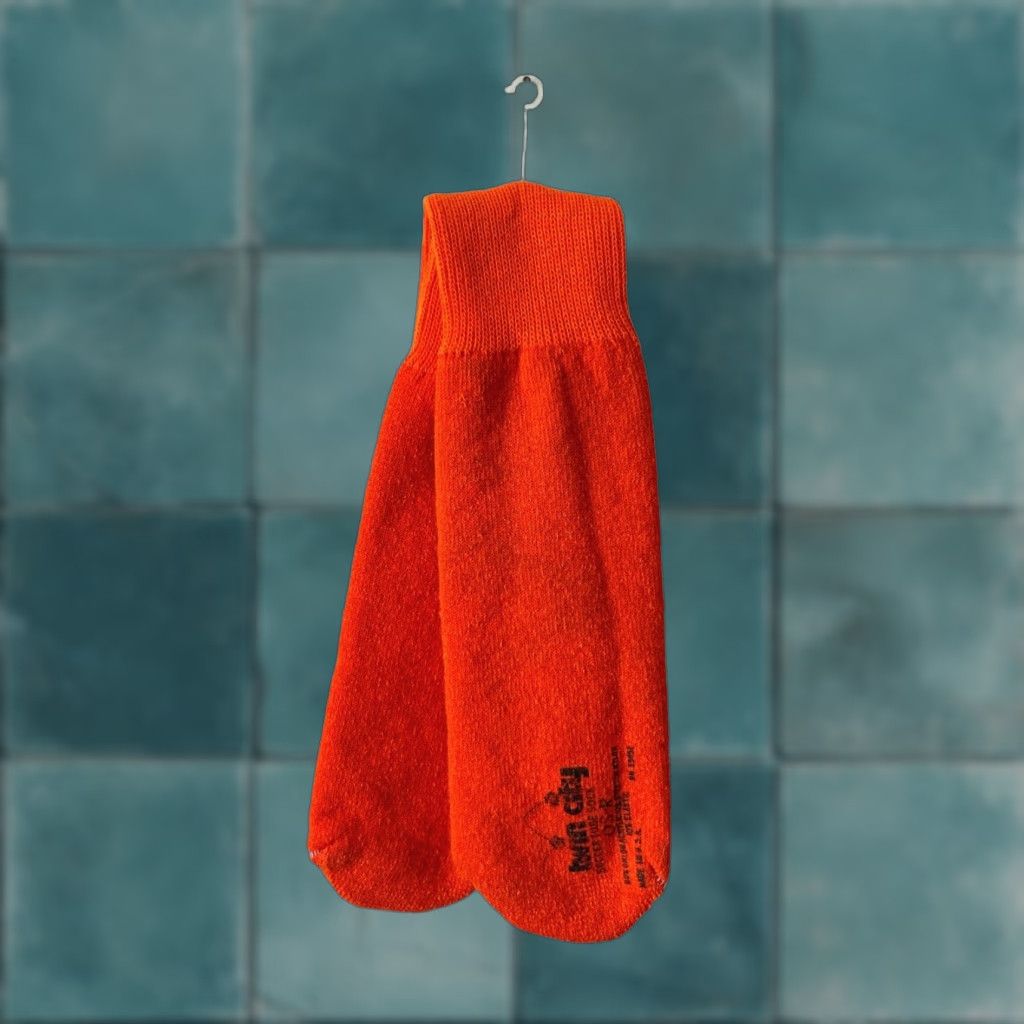 Vintage VINTAGE Twin City Socks ORLON Knee High 80s Orange NOS NWOT Deadstock Men OS-R One Size Size ONE SIZE - 1 Thumbnail