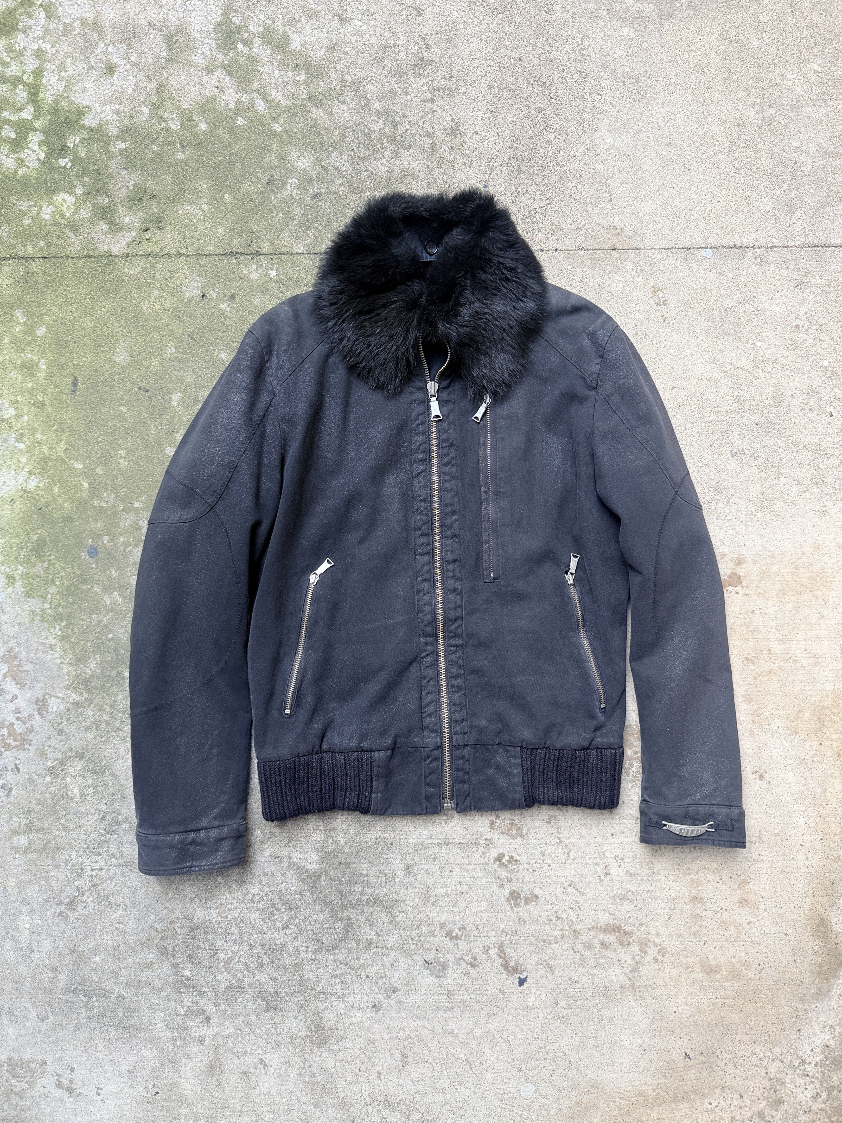 vintage john richmond fur collar jacket y2k archival large