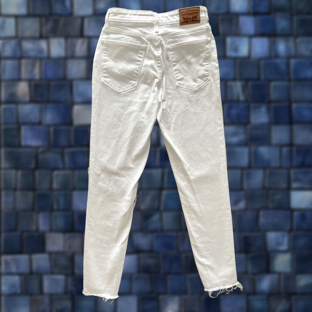 Levi's Levi's 721 High Rise Skinny Jeans Women White 26x25 Slim Stretch Denim Size 26" / US 2 / IT 38 - 1 Thumbnail