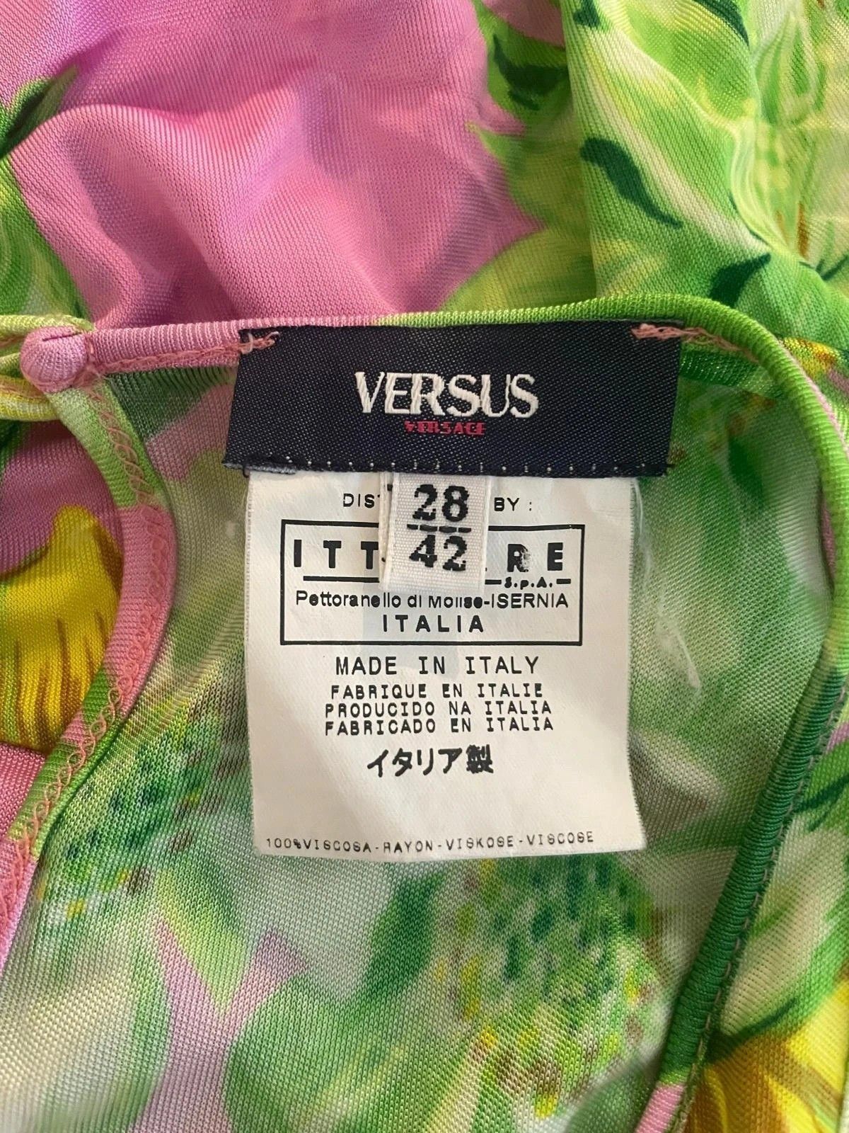 Versace Versace Tropical Floral Dress c.2000s Size M / US 6-8 / IT 42-44 - 6 Thumbnail