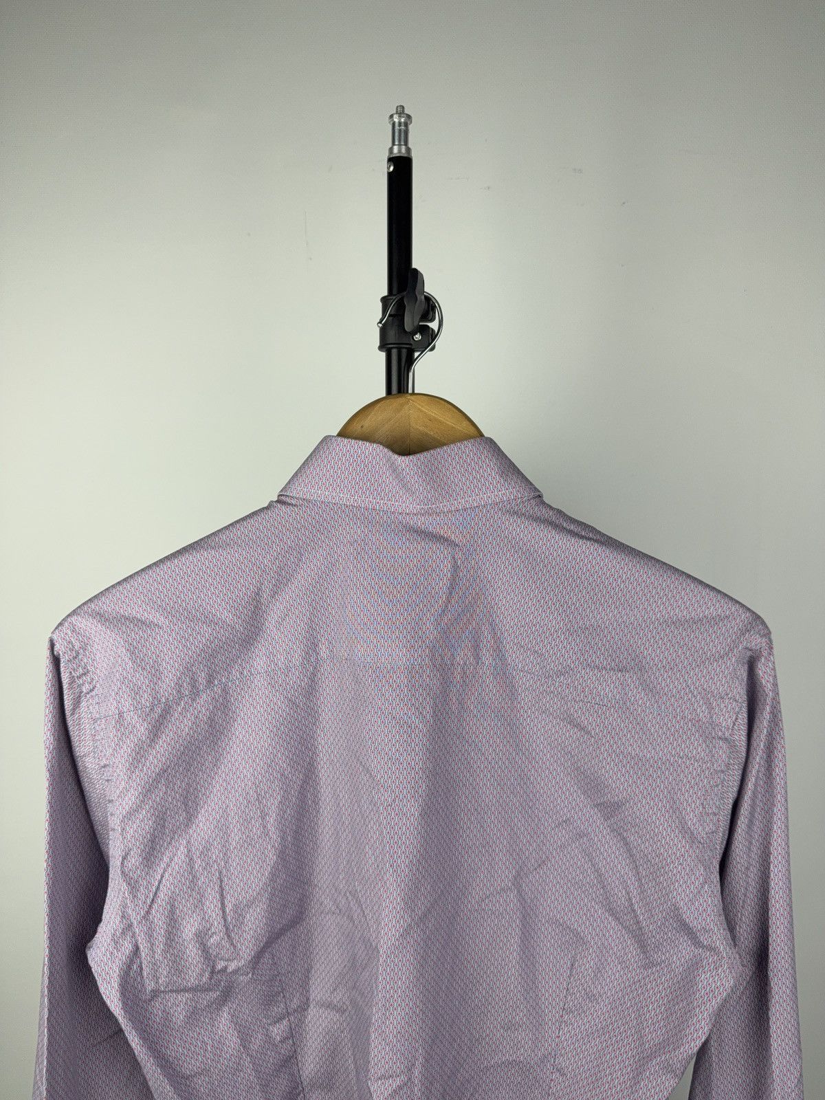 Designer × Eton Eton Slim Fit Micro Pattern Shirt Purple Red 15/38 Cotton Size US S / EU 44-46 / 1 - 6 Thumbnail
