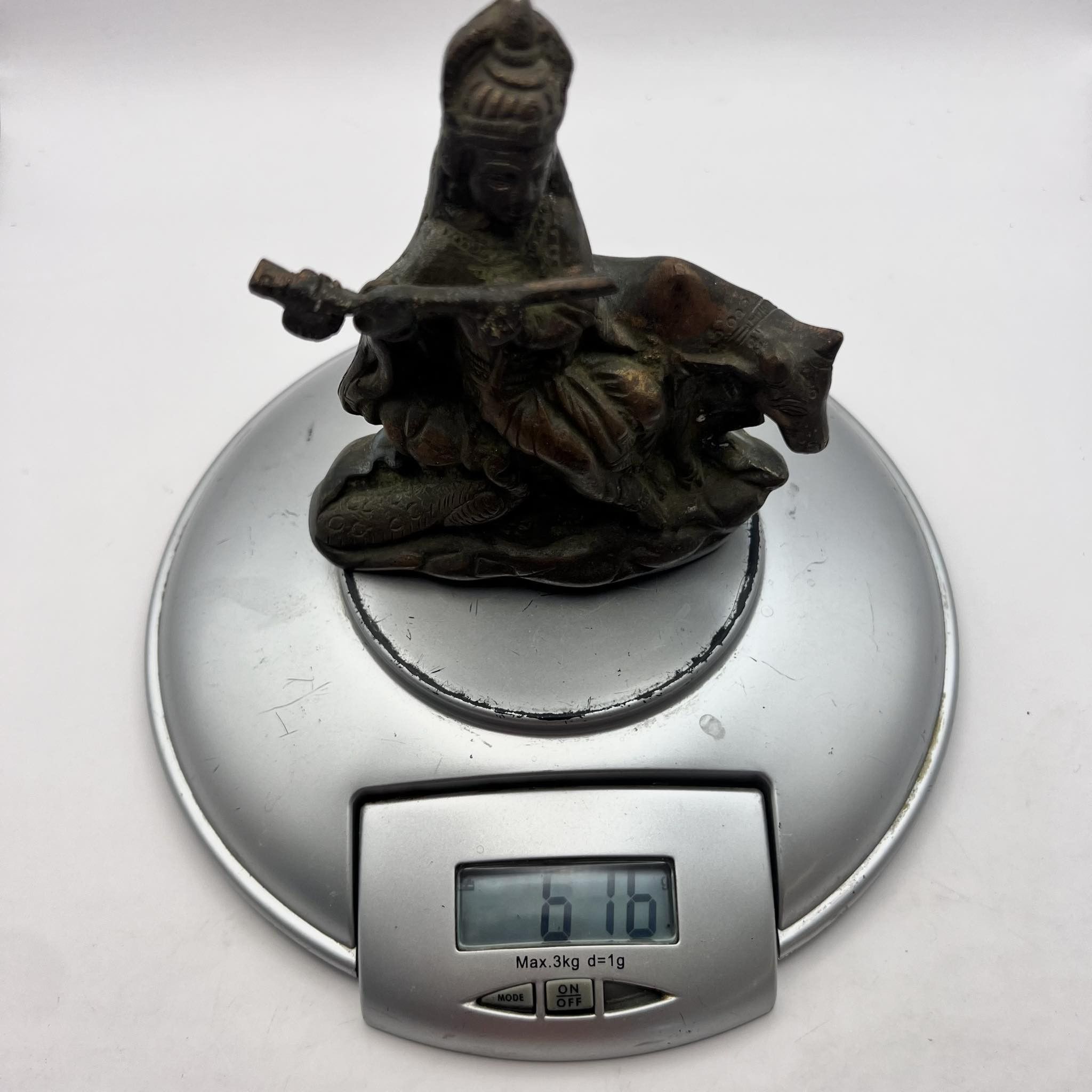 Vintage Antique Asian Bronze Buddha Hindu Krishna with Cow Figure Size ONE SIZE - 5 Thumbnail