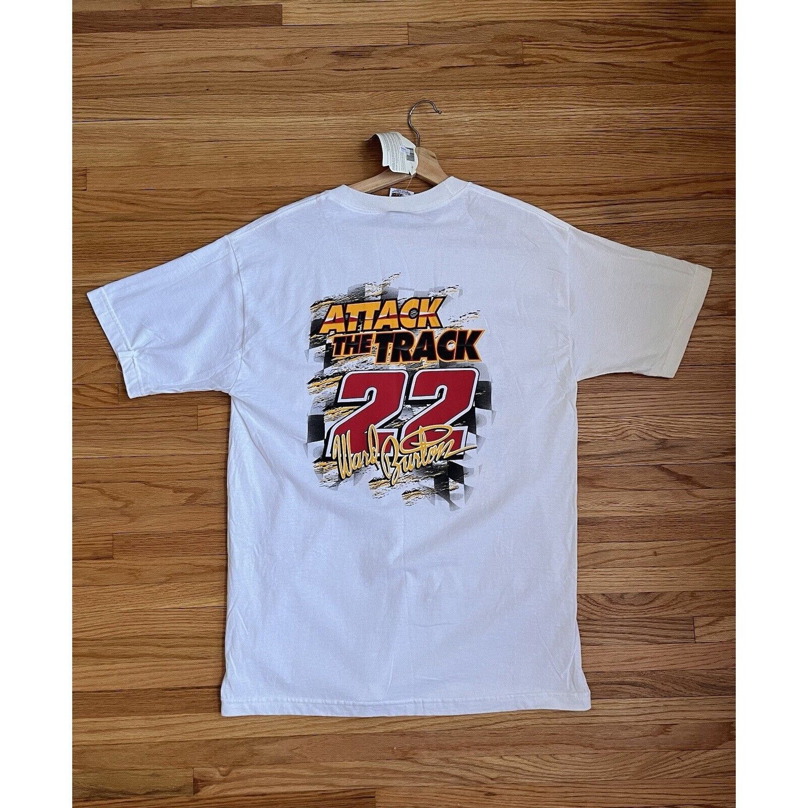 NASCAR VINTAGE NASCAR CAT POLARIS WARD BURTON #22 GRAPHIC TEE 90S Size US L / EU 52-54 / 3 - 5 Thumbnail