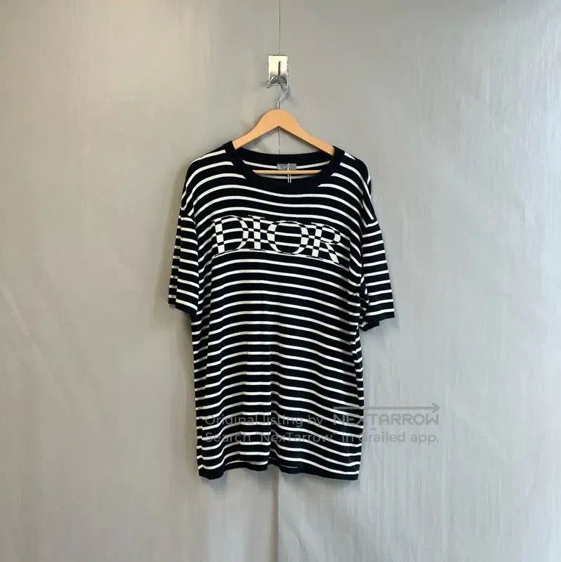 Dior Dior Striped Cotton Men's T-Shirt Size L . Size US L / EU 52-54 / 3 - 1 Thumbnail
