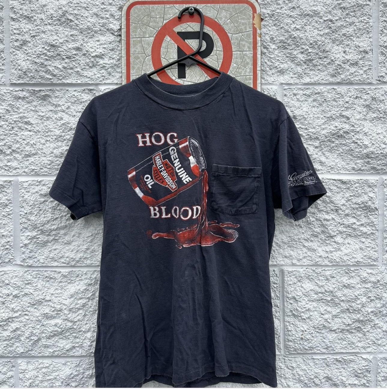Harley Davidson Vintage Hogs Blood Harley Davidson shirt RARE Large Size US L / EU 52-54 / 3 - 1 Thumbnail