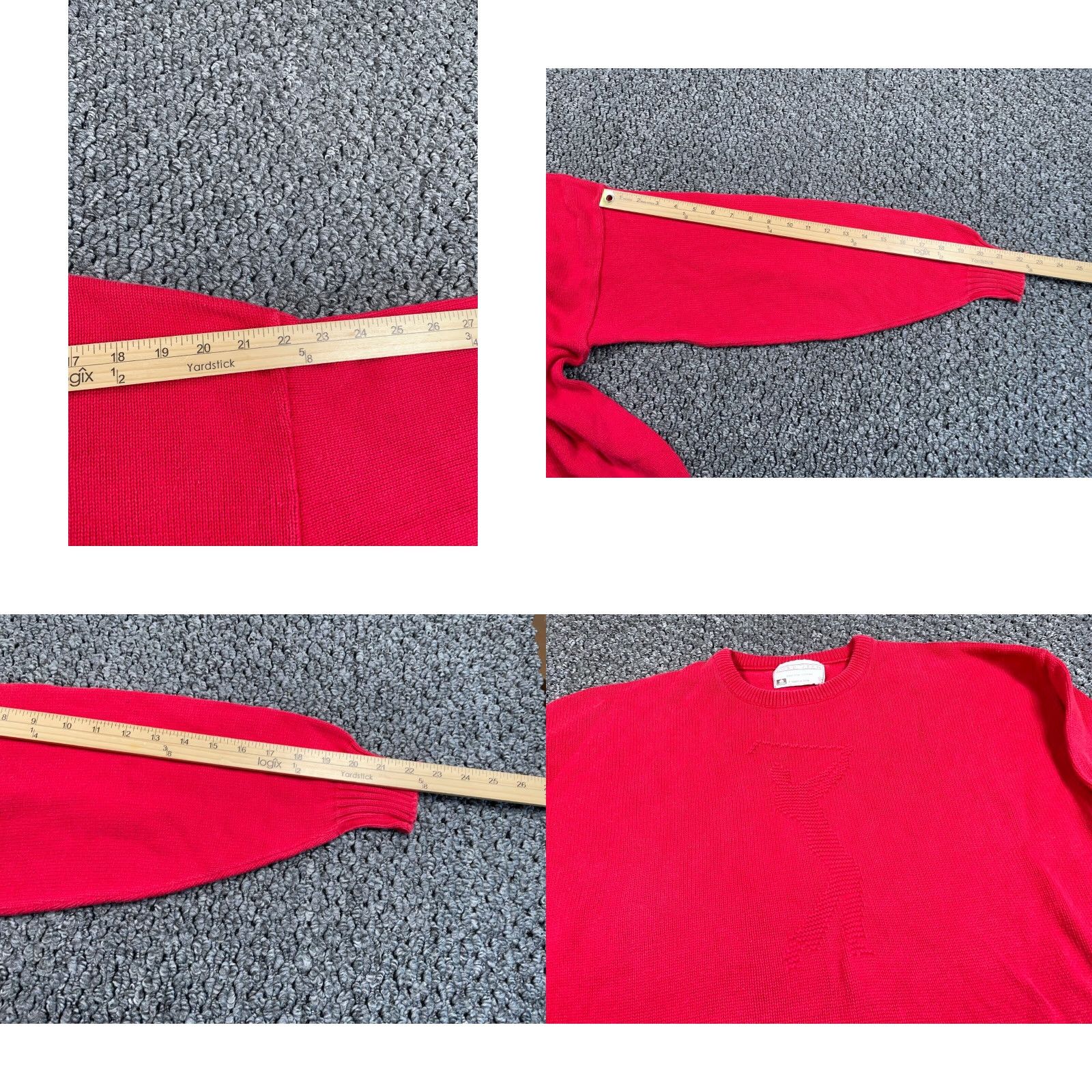 Vintage VINTAGE Lord Jeff Golf Knit Sweater Shirt Adult Large Red Embroidered 3-D Golf Pattern USA Made Mens Size US L / EU 52-54 / 3 - 8 Thumbnail