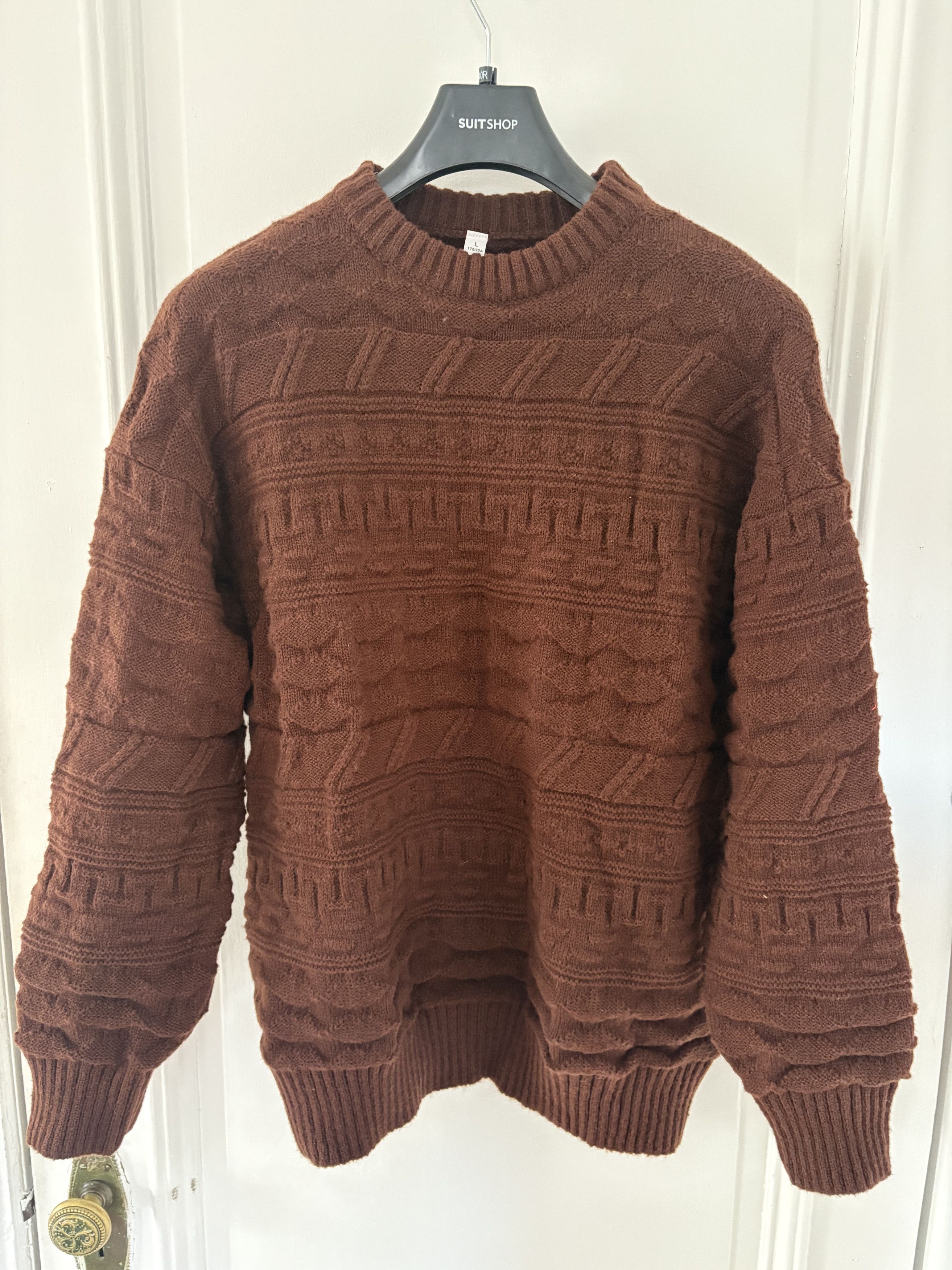 Japanese Brand Retro Textured Knit Sweater - L Size US L / EU 52-54 / 3 - 3 Thumbnail