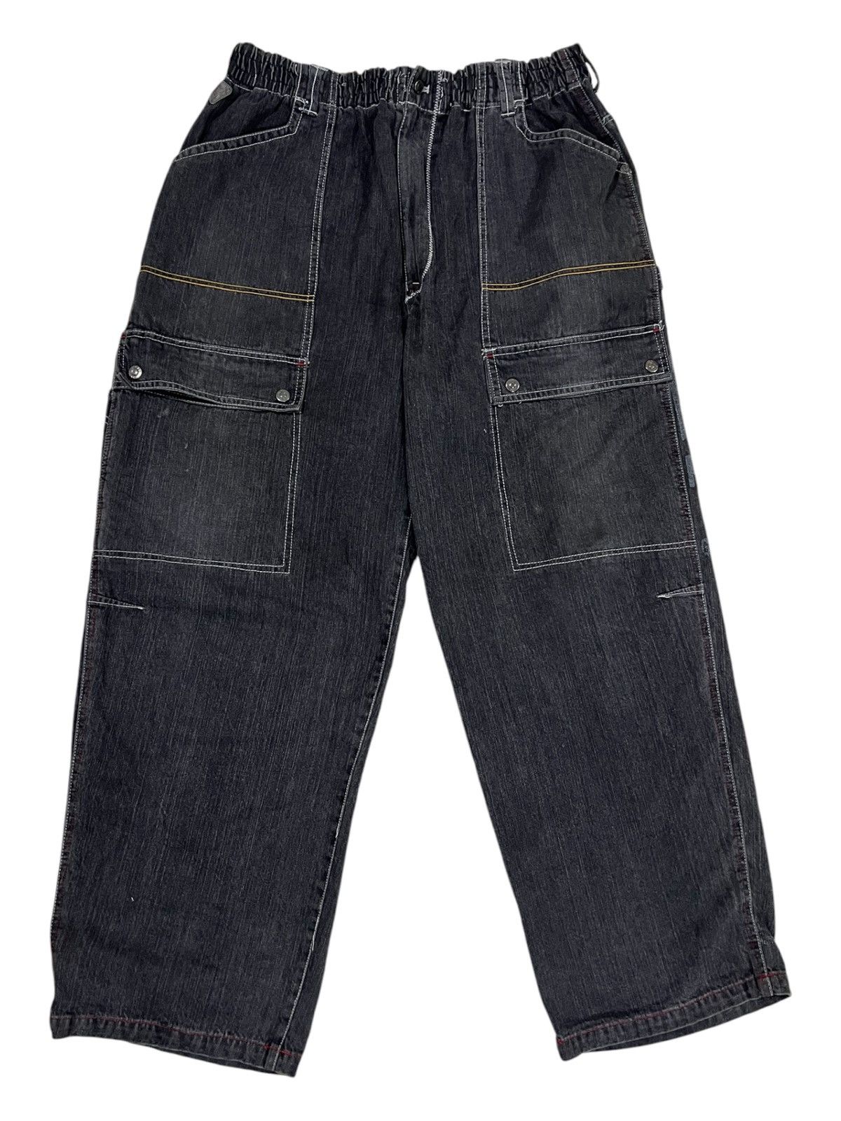 Affliction × JNCO Y2K Hobo Denim Super Baggy Multi Big Pocket JNCO Style Jeans Size US 38 / EU 54 - 5 Thumbnail