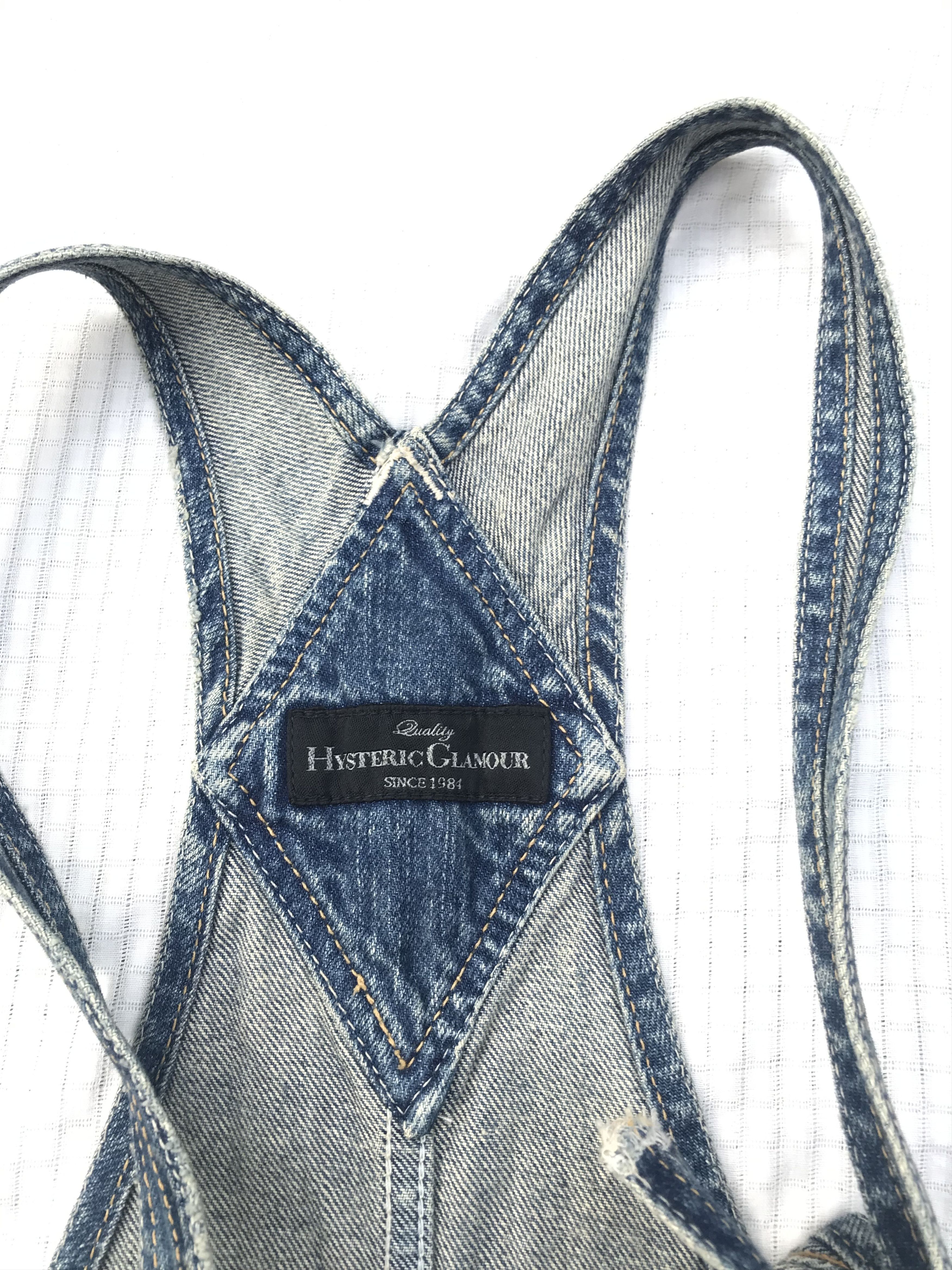 Hysteric Glamour × Japanese Brand (P83) Hysteric Glamour Denim Overall Bib Shorts Sz M Size 30" / US 8 / IT 44 - 5 Thumbnail