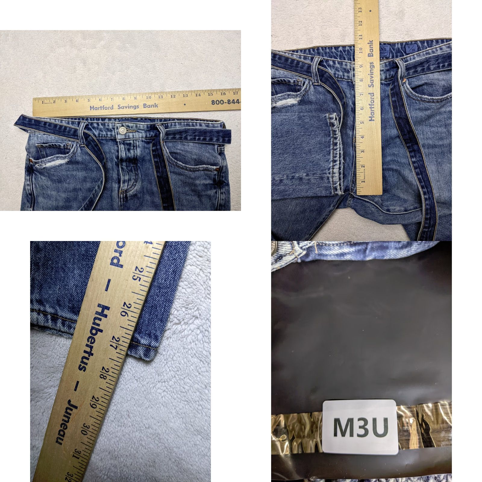 Lucky Brand Lucky Brand Sienna Slim Boyfriend Womens 0 Jeans Blue Patches Button Fly Belt Denim Size 25" / US 0 / IT 36 - 9 Thumbnail