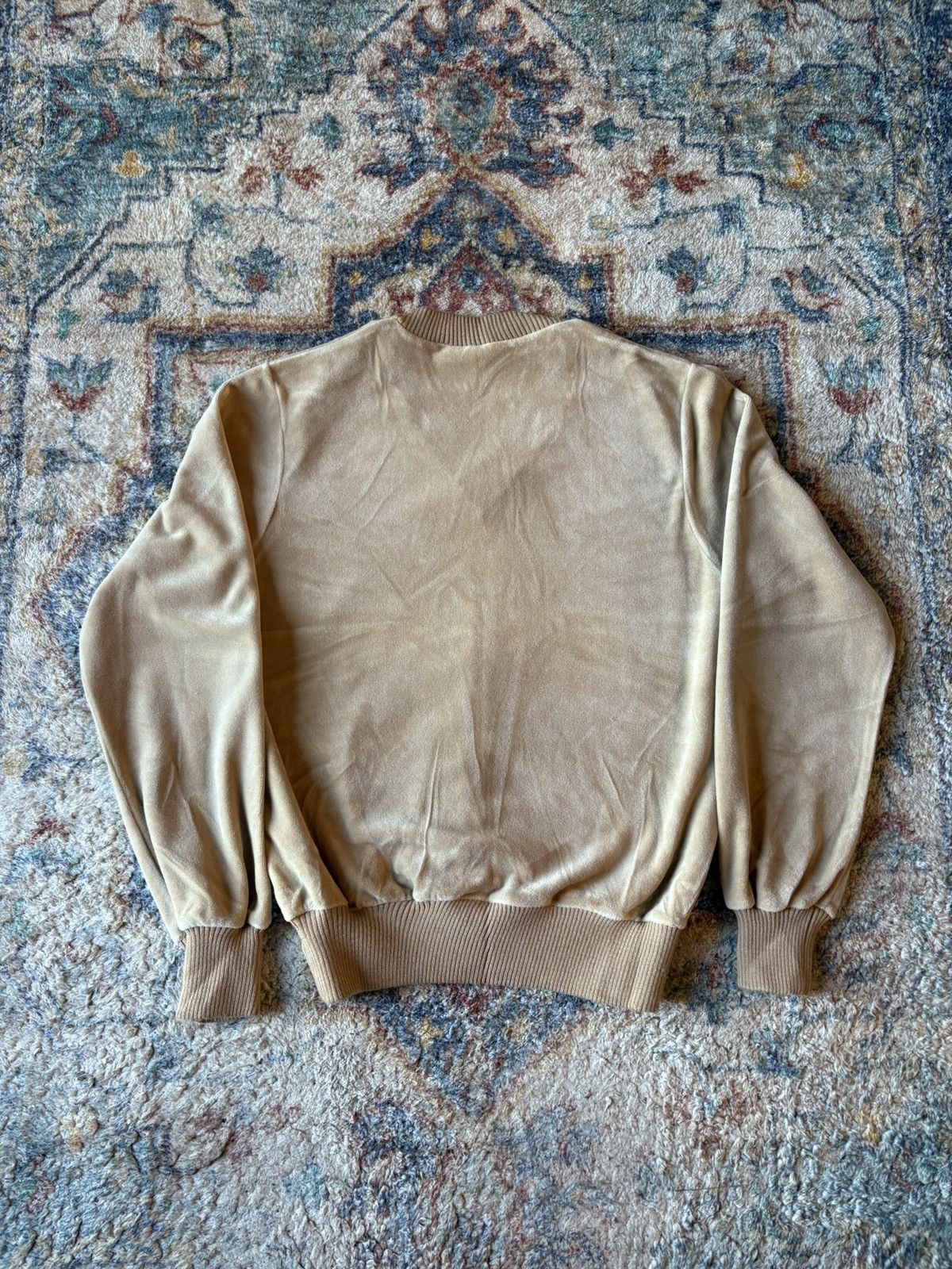 Vintage Vintage 80s St. Michael Velour Pullover V-Neck Sweater Size US M / EU 48-50 / 2 - 2 Thumbnail