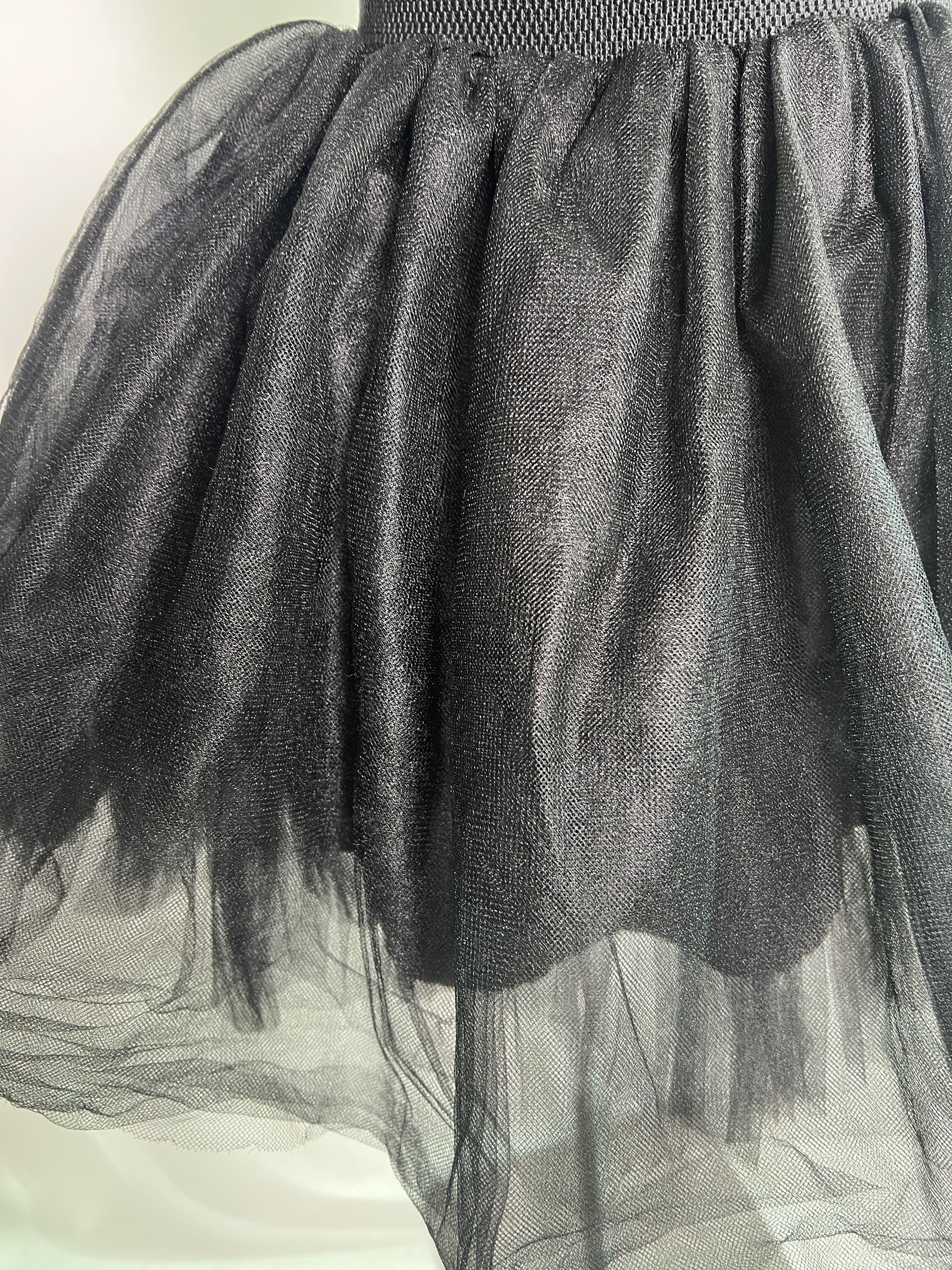 Handmade Tulle skirt, fluffy tutu, black Size 22" - 3 Thumbnail