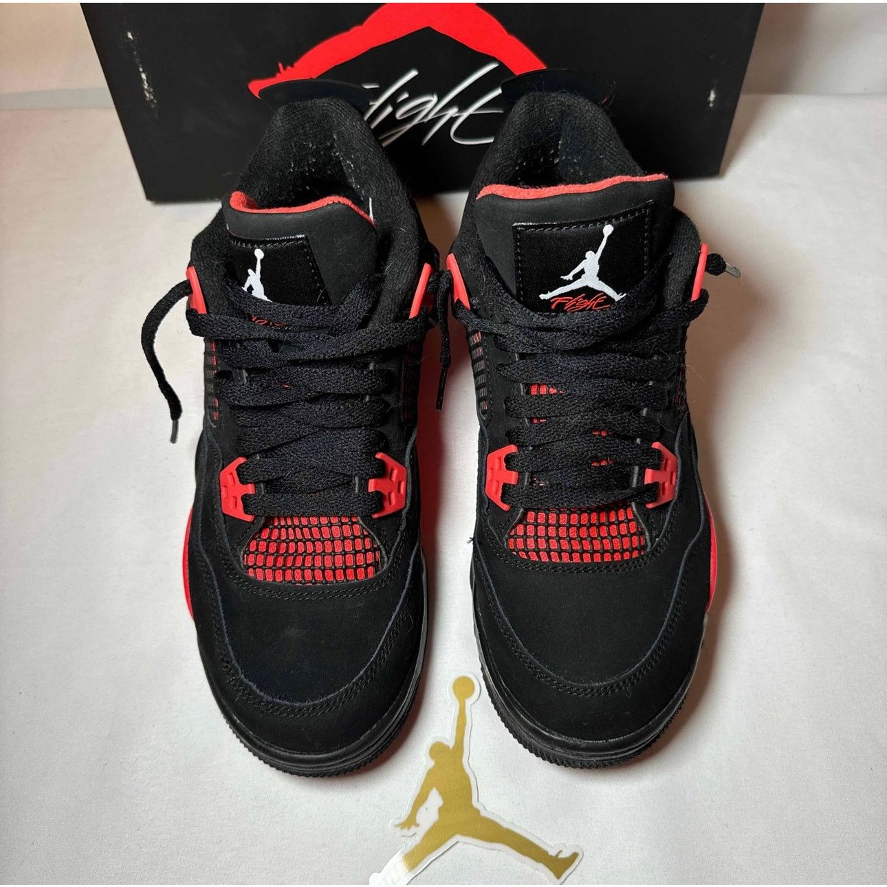 Jordan Brand × Nike Size 6.5 - Nike Air Jordan 4 Retro GS Red Thunder Size US 6.5 / EU 39-40 - 4 Thumbnail
