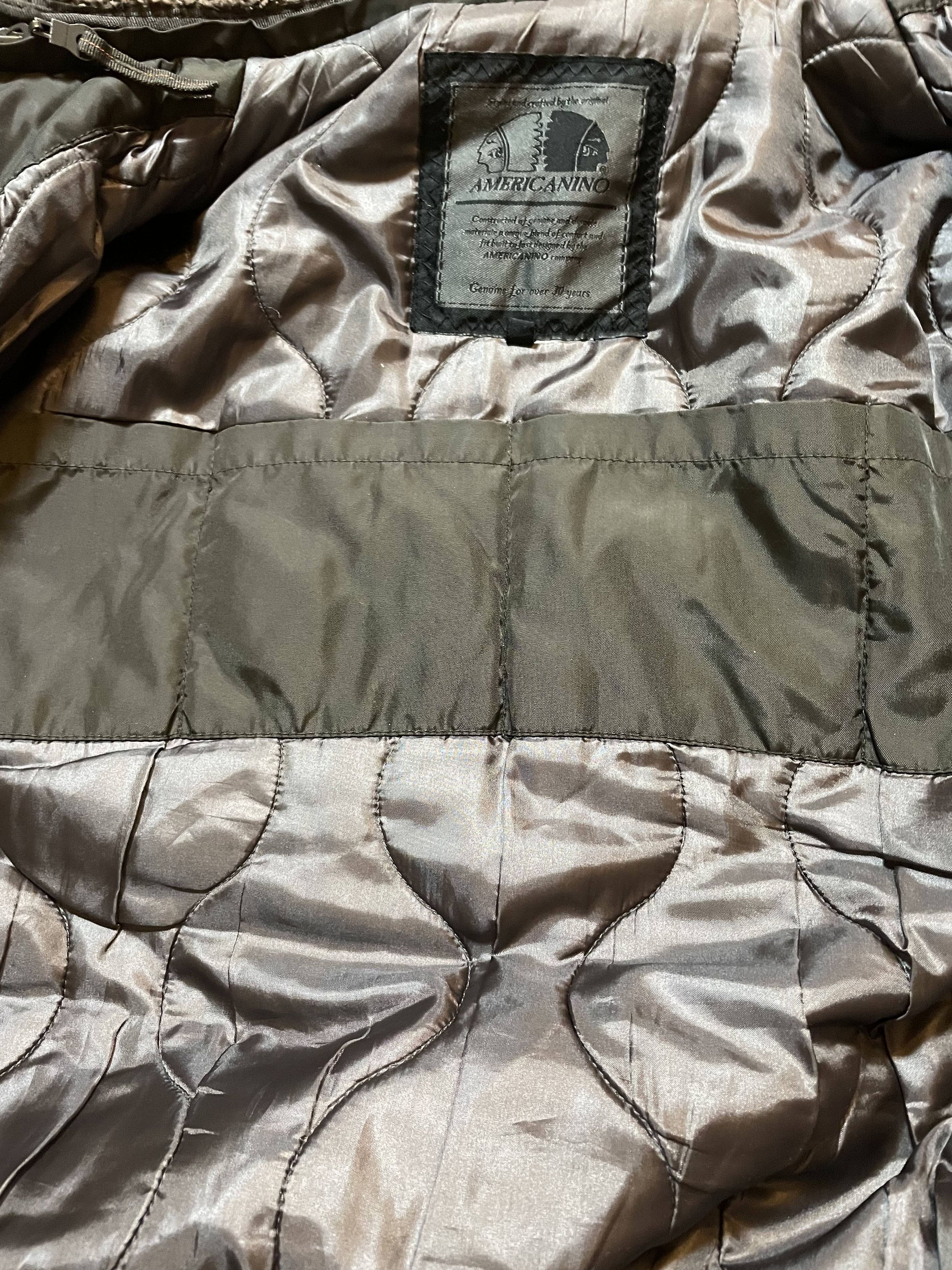 Vintage Americano Shearling Collar Utility Jacket Size US XL / EU 56 / 4 - 4 Thumbnail