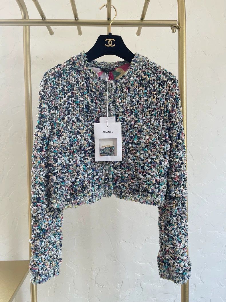 Chanel Chanel 21p blue pearl heavy industry woven jacket Size XS / US 0-2 / IT 36-38 - 1 Thumbnail